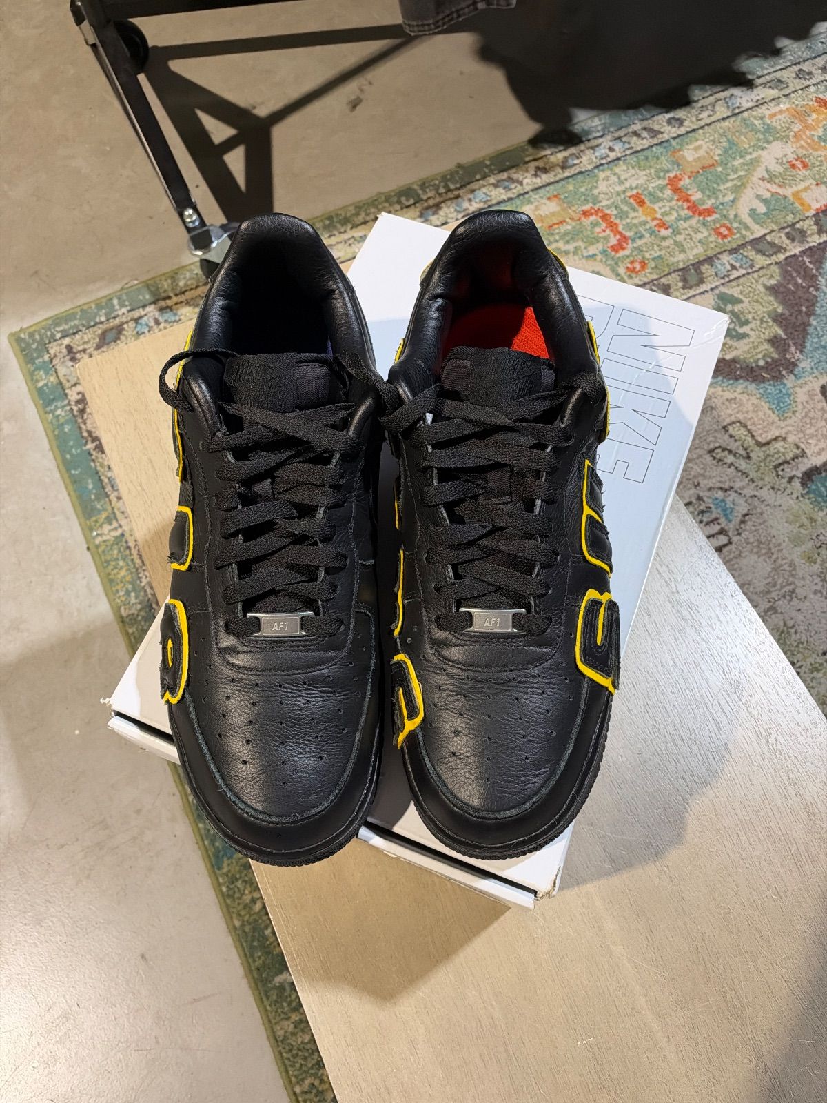 Nike Cpfm Black/Yellow Air Force 1 - Pre-Owned