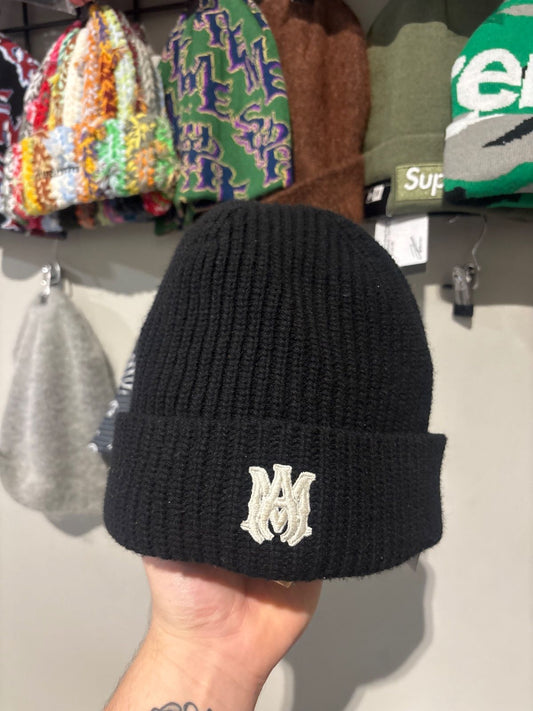 Amiri AM Black White Beanie