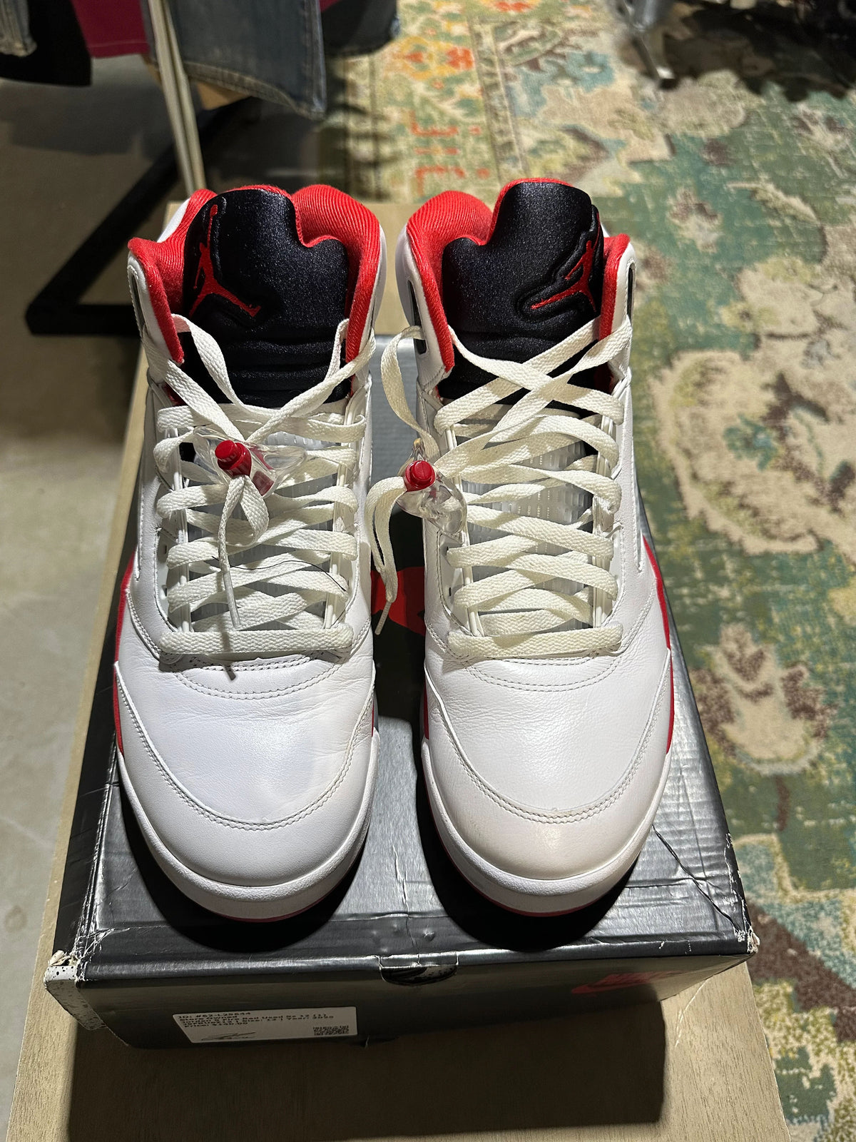 Jordan 5 Retro Fire Red Black Tongue (2025) - Pre-Owned