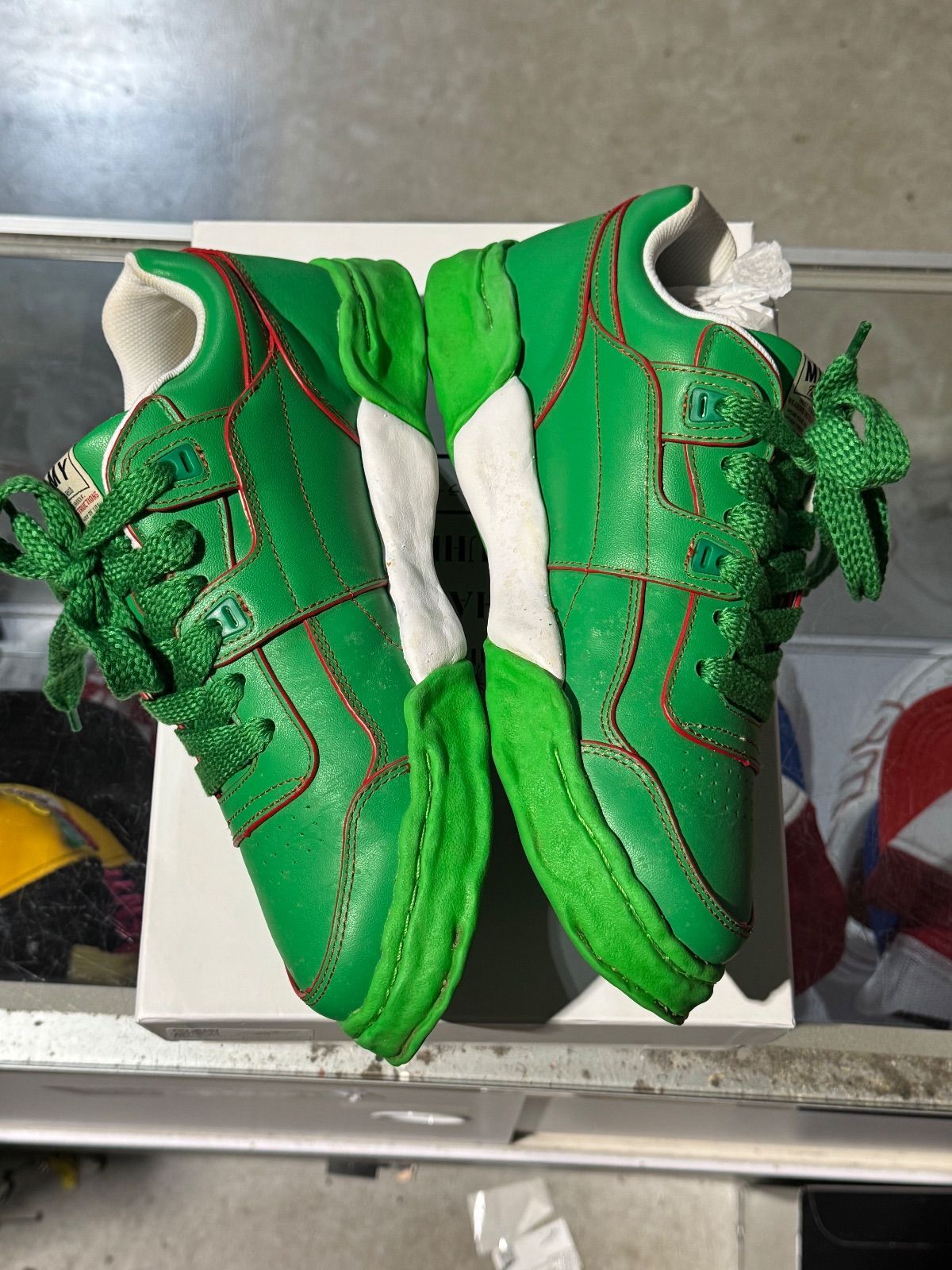 Maison Mihara Green Parker Sneakers - Pre-Owned