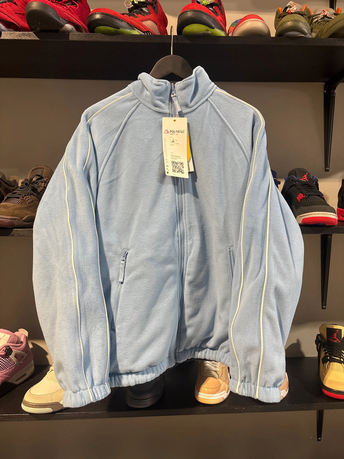Supreme Polartec Reflective Piping Jacket Light Blue