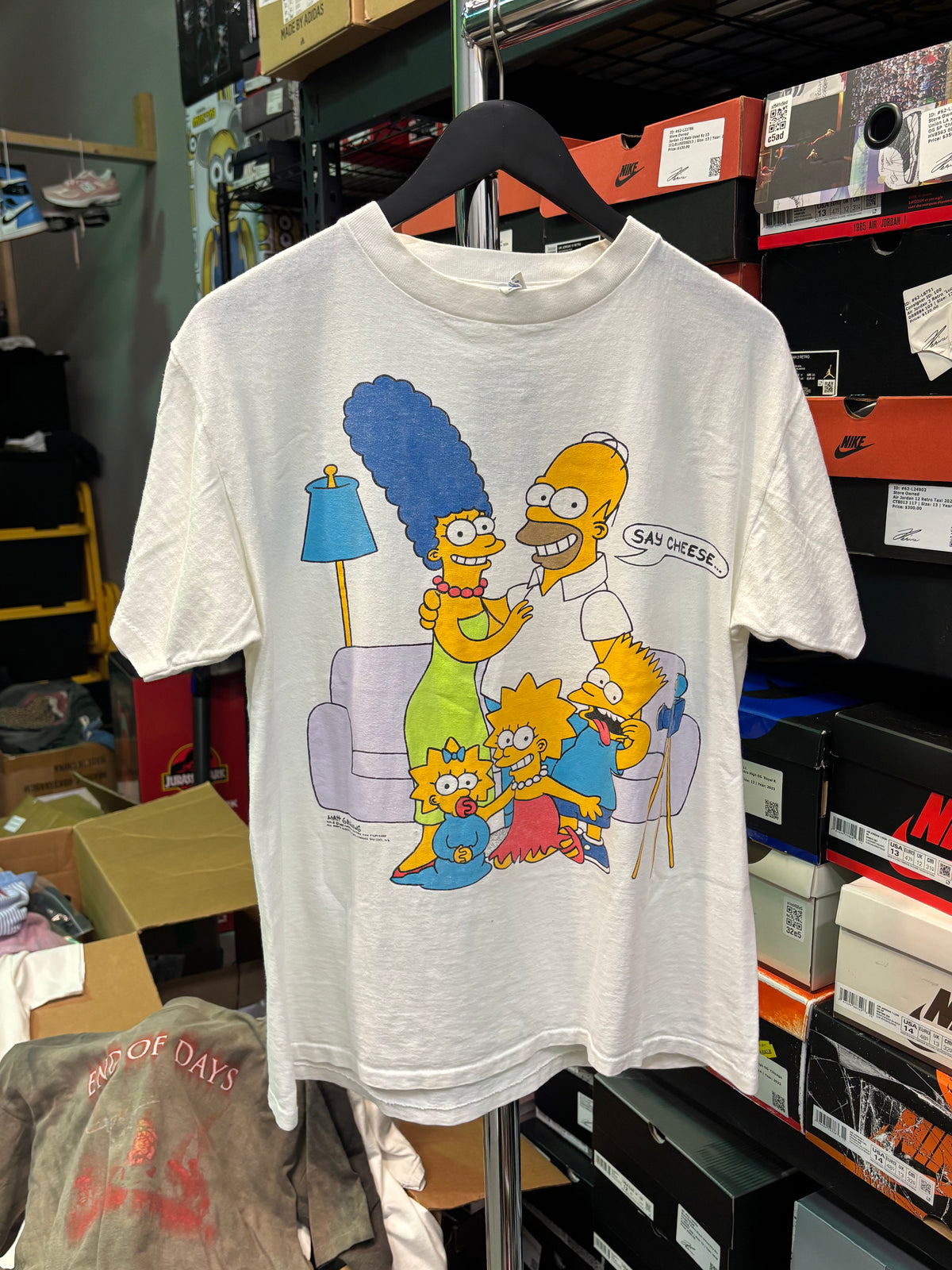 Vintage Simpsons Say Cheese Tee SzL