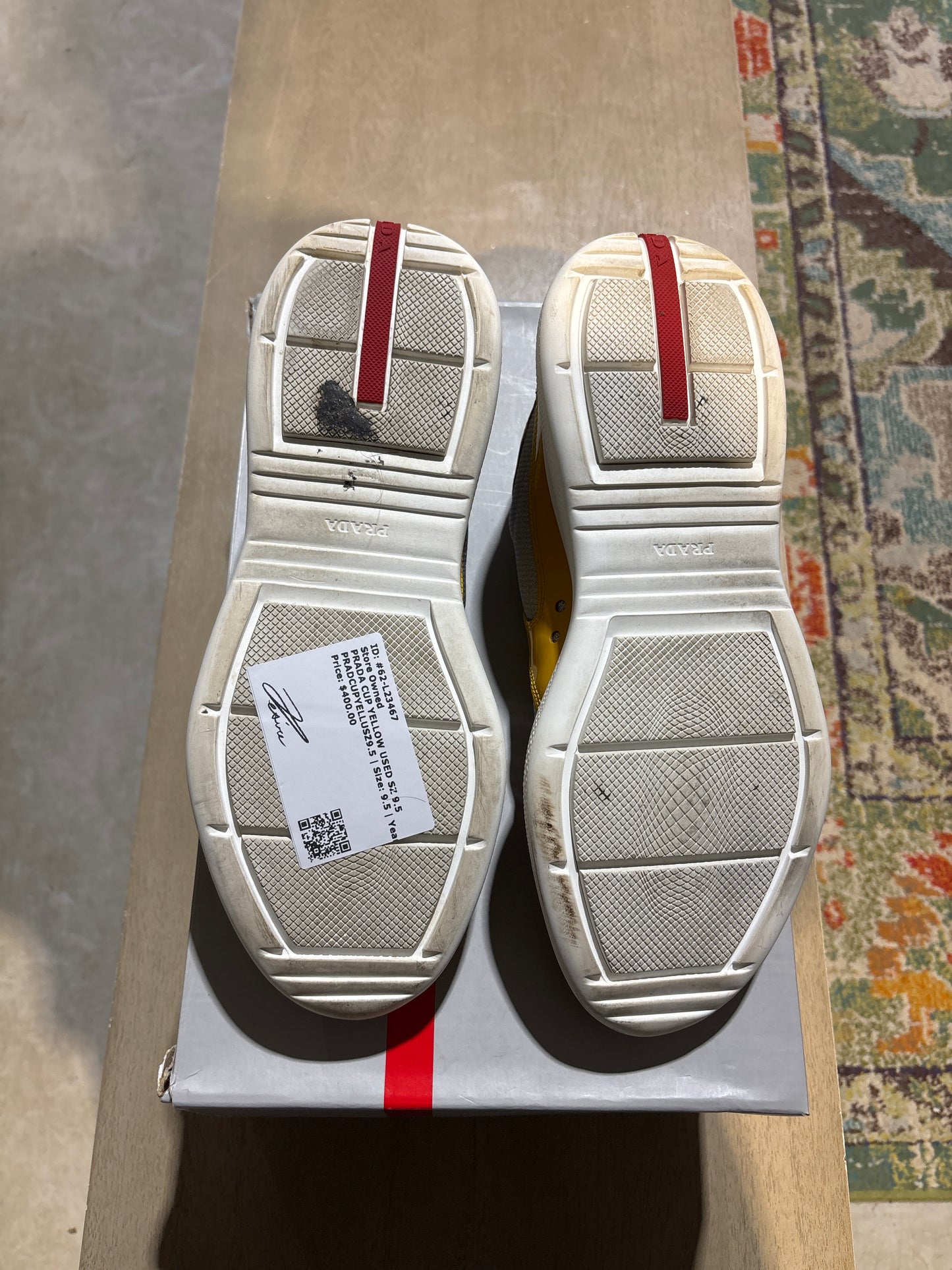 PRADA CUP YELLOW USED SZ 9.5