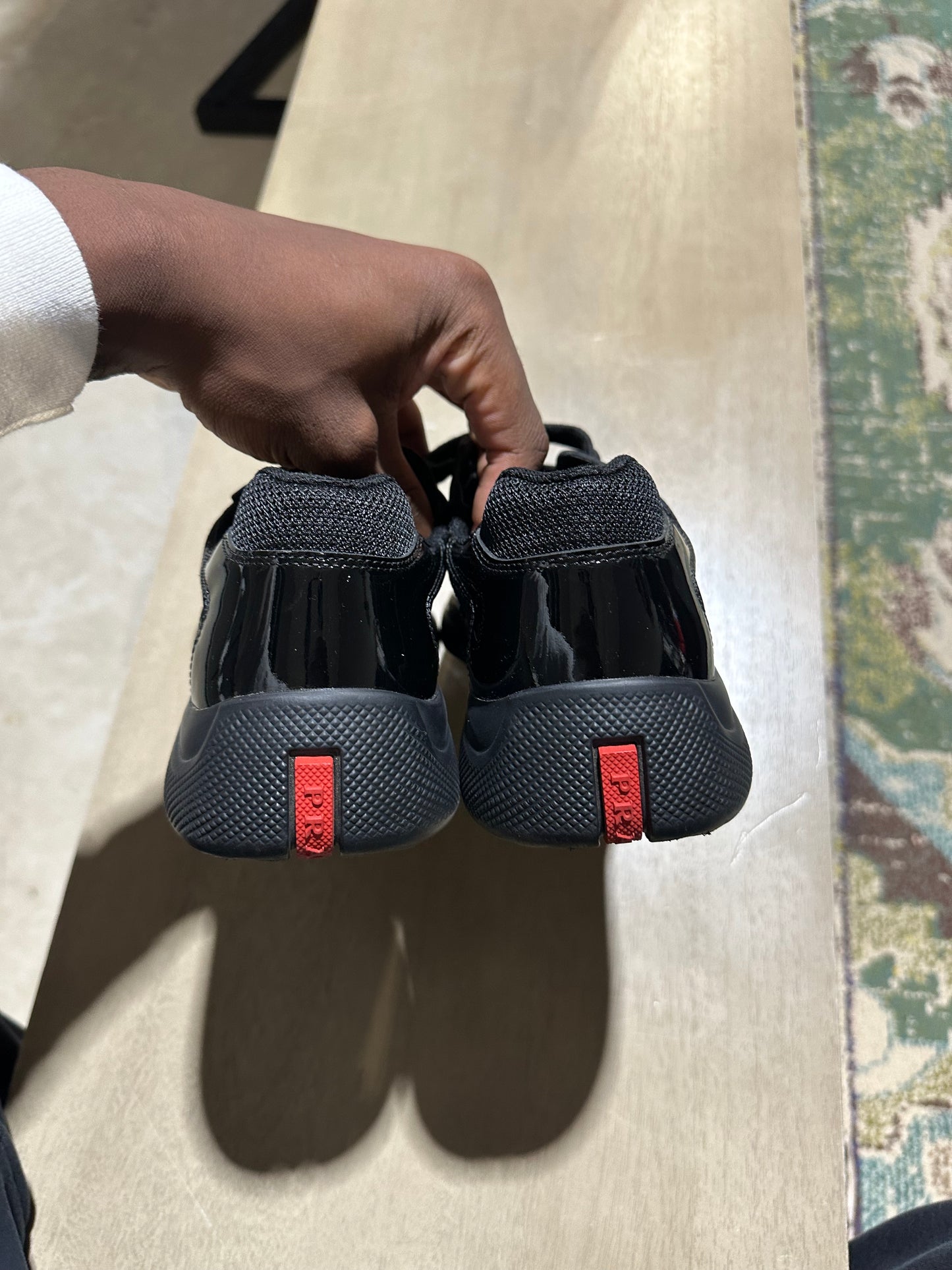Prada Cup Black/Black Used Sz 7 NB