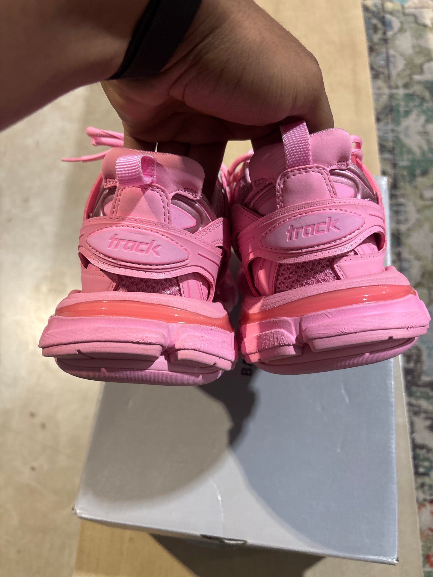 Balenciaga Pink/Pink Tracks Used Sz 5