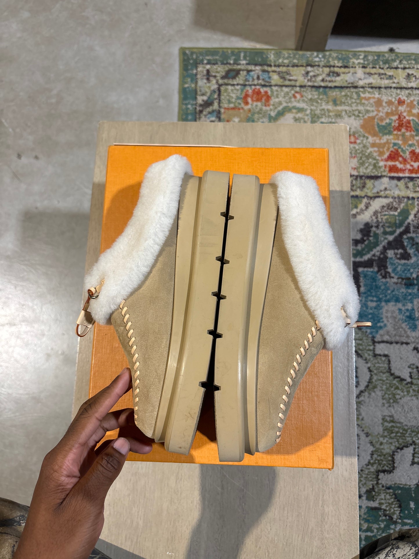 Louis Vuitton Cortina Mule Beige Used Sz 6