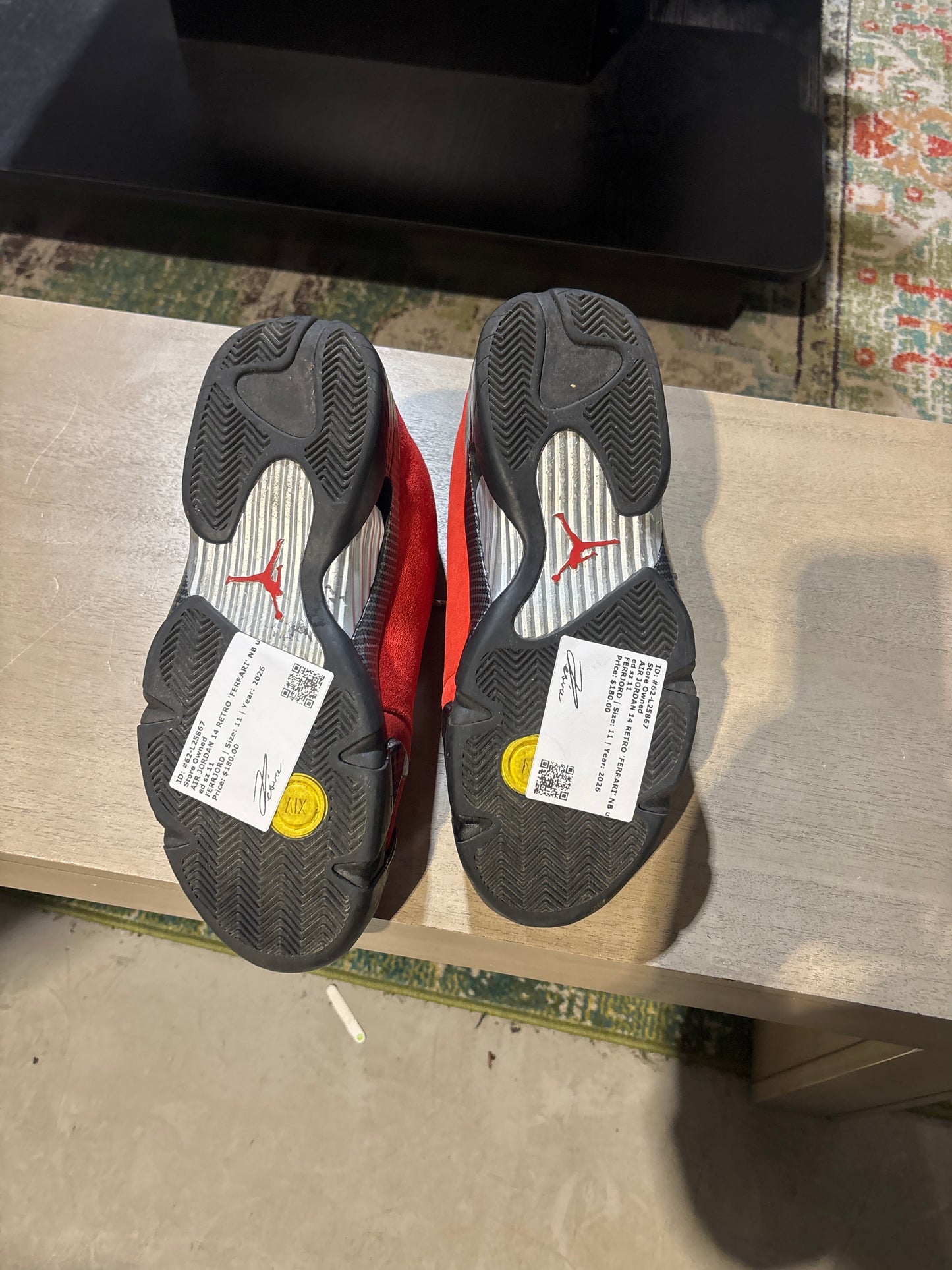 AIR JORDAN 14 RETRO FERRARI NB used sz 11