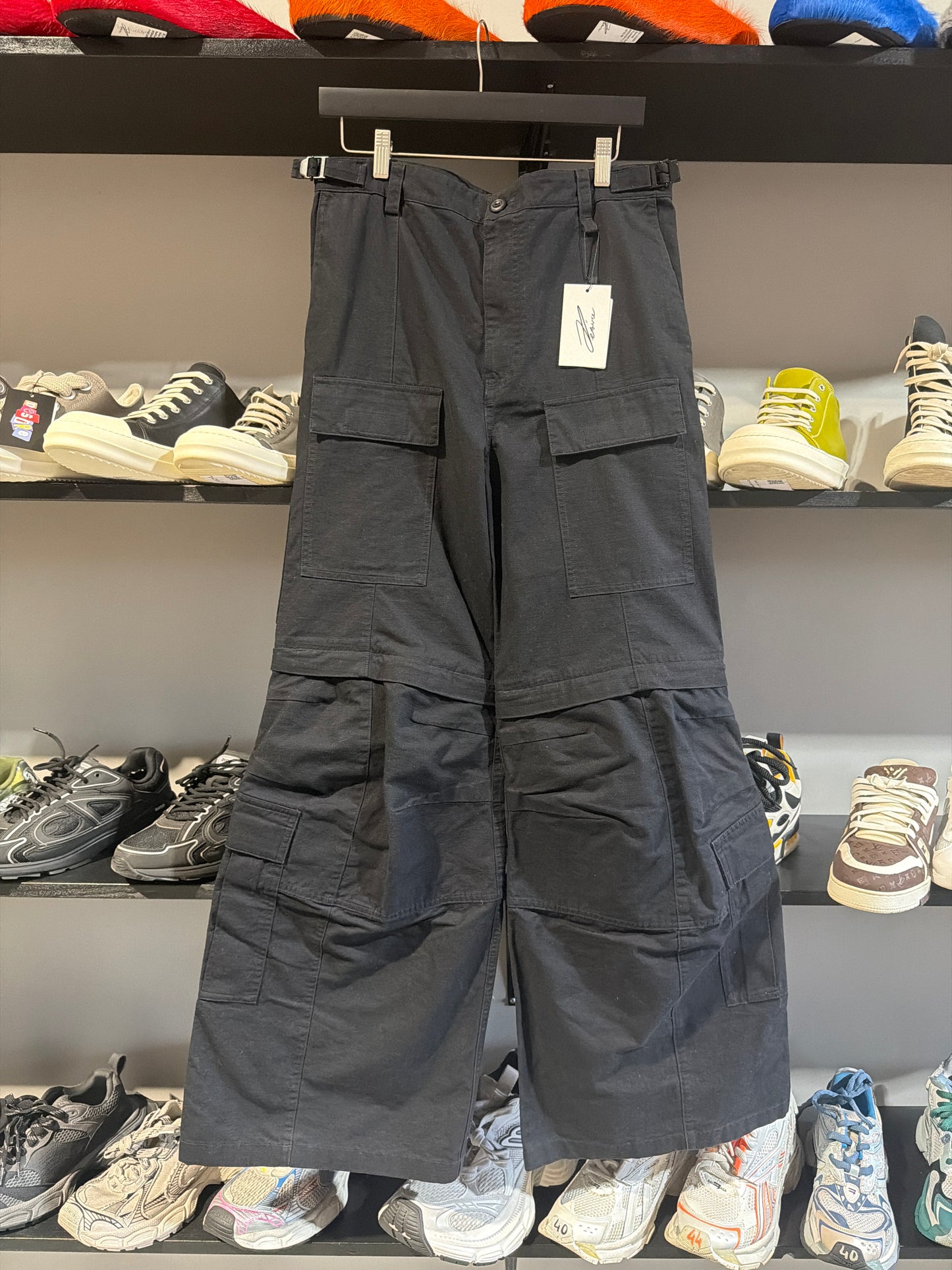 Balenciaga Black Cargo Convertible Pants Sz M