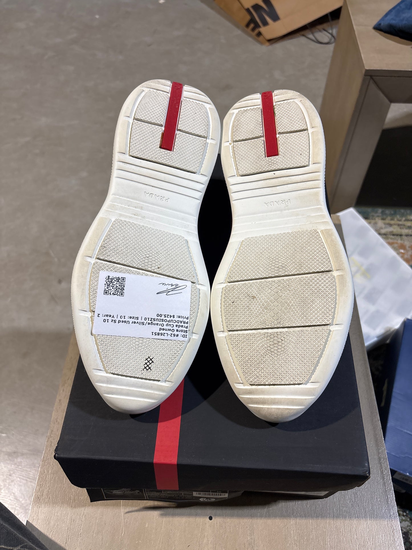 Prada Cup Orange/Silver Used Sz 10