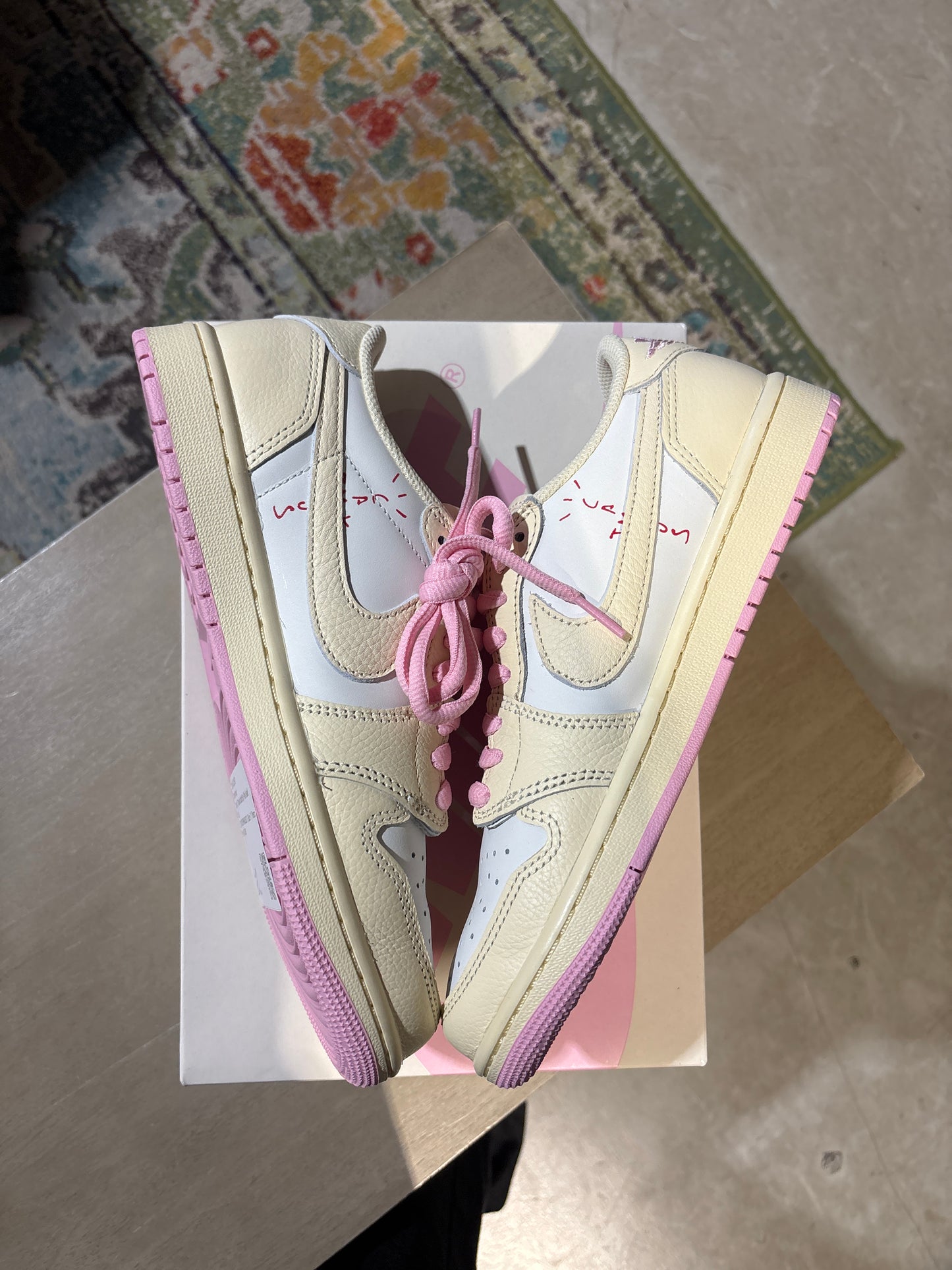 Jordan 1 Travis Scott Shy Pink Used Sz 7