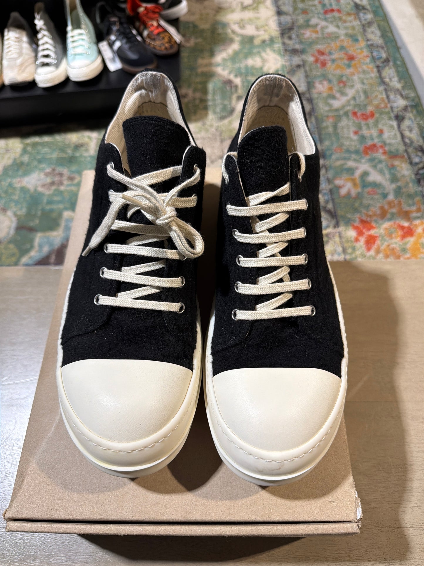 Rick Owens Ramone Low Black used 11.5