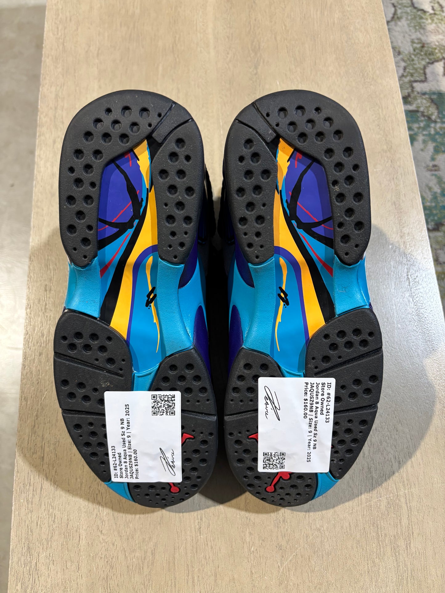 Jordan 8 Aqua Used Sz 9 NB