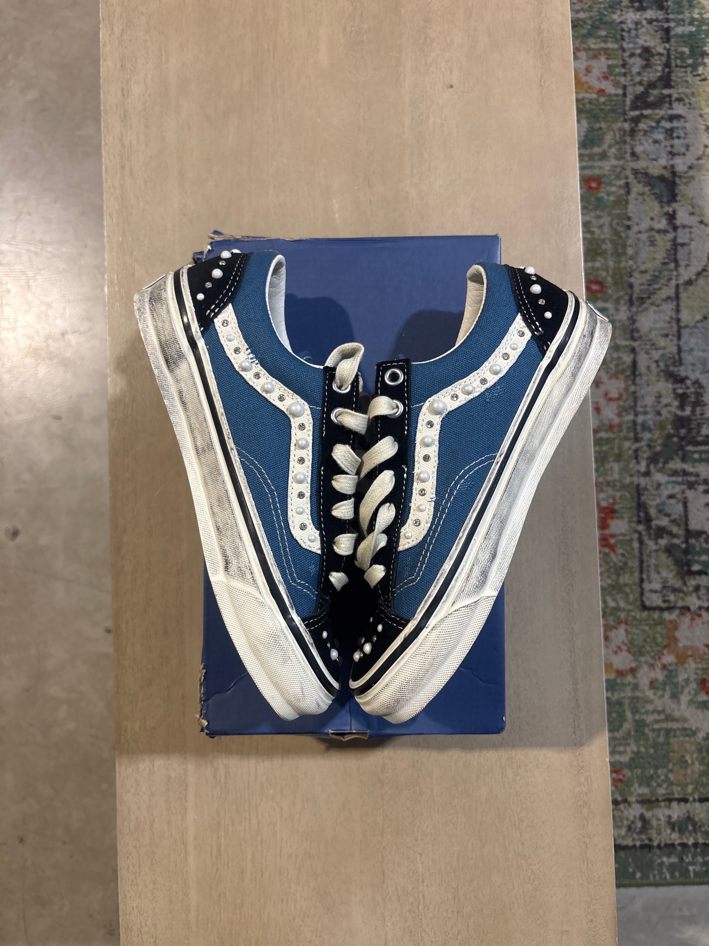 Vans Pearlized Blue Used Sz 5.5
