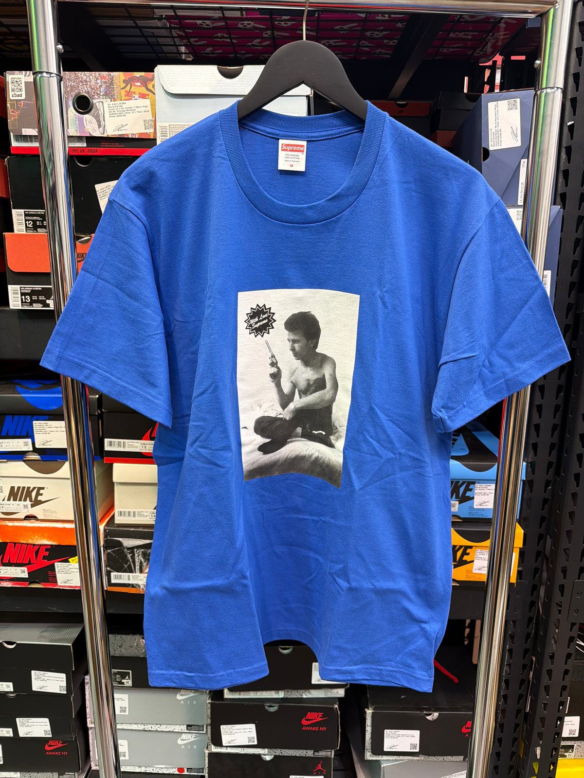 Supreme Larry Clark Gun Tee Blue