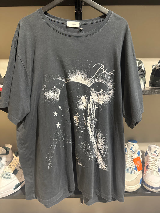 rhude black white whisper tee