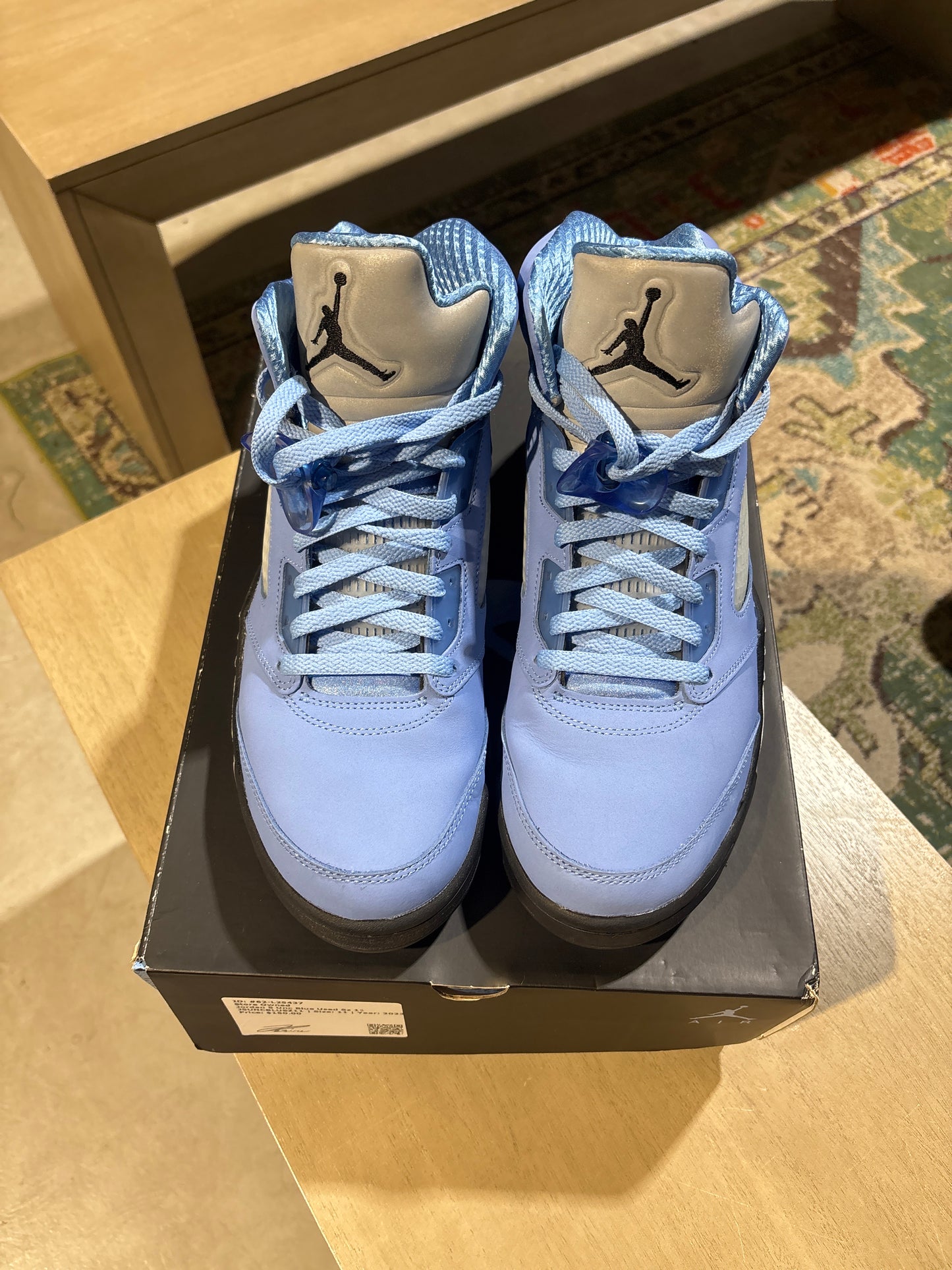 Jordan 5 Unc Blue Used Sz 11
