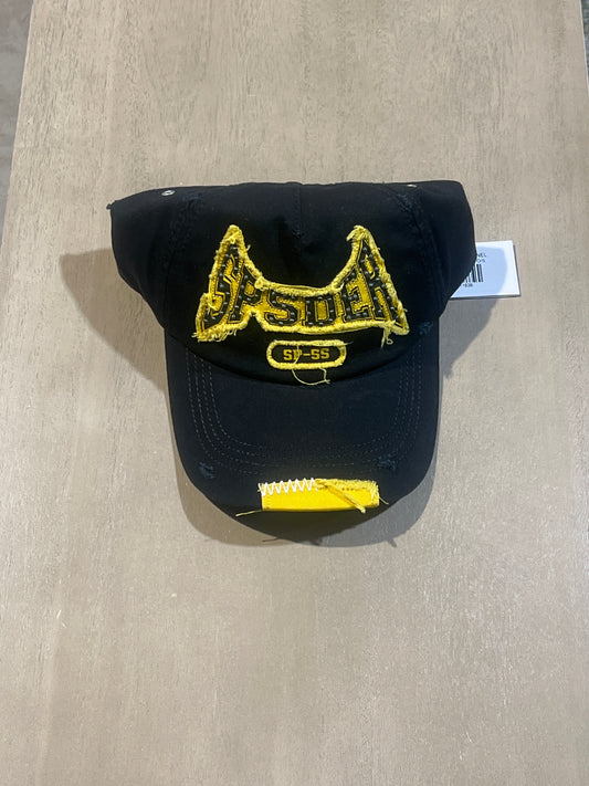 Sp5der t n f 6panel hat black yellow