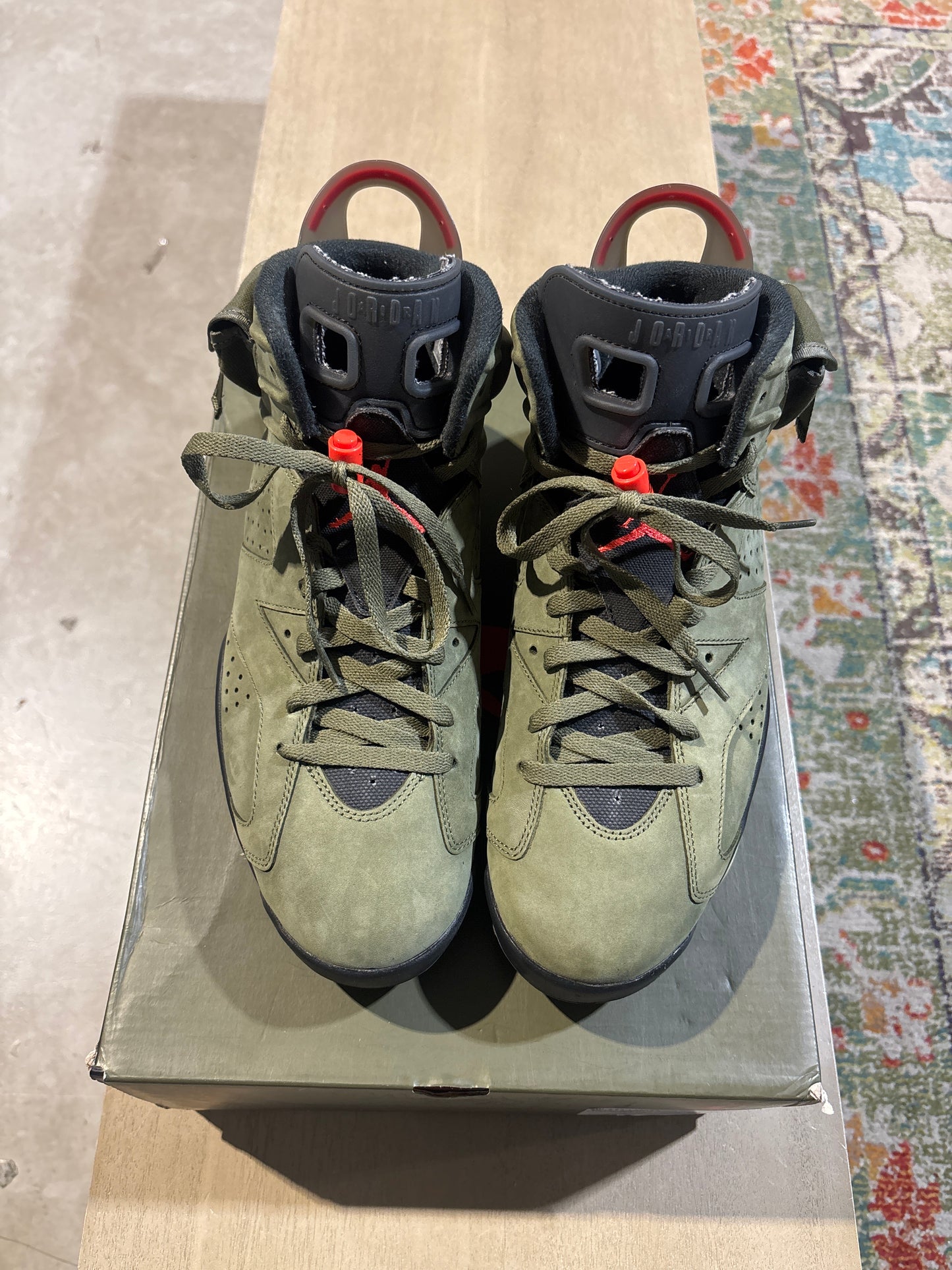 Jordan 6 Travis Scott Olive Used Sz 12