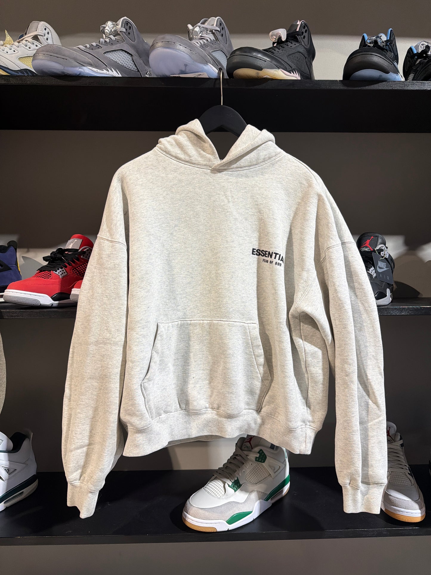 Essentials Light Oatmeal Hoodie Sz S