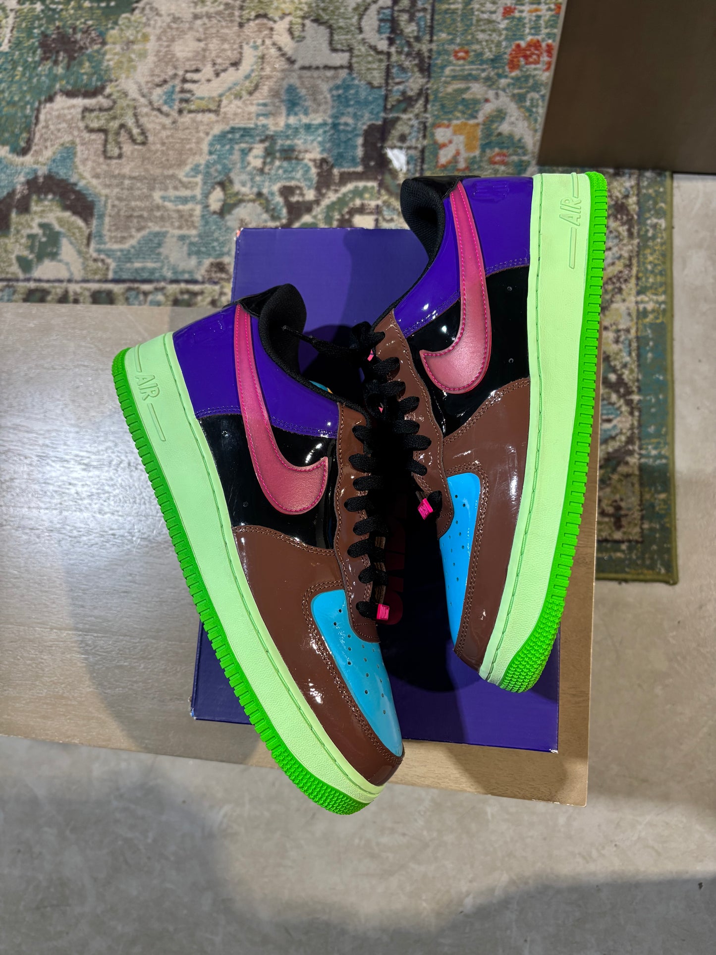 Nike Air Force 1 Undefeated Multi-Patent Pink Prime used sz 11