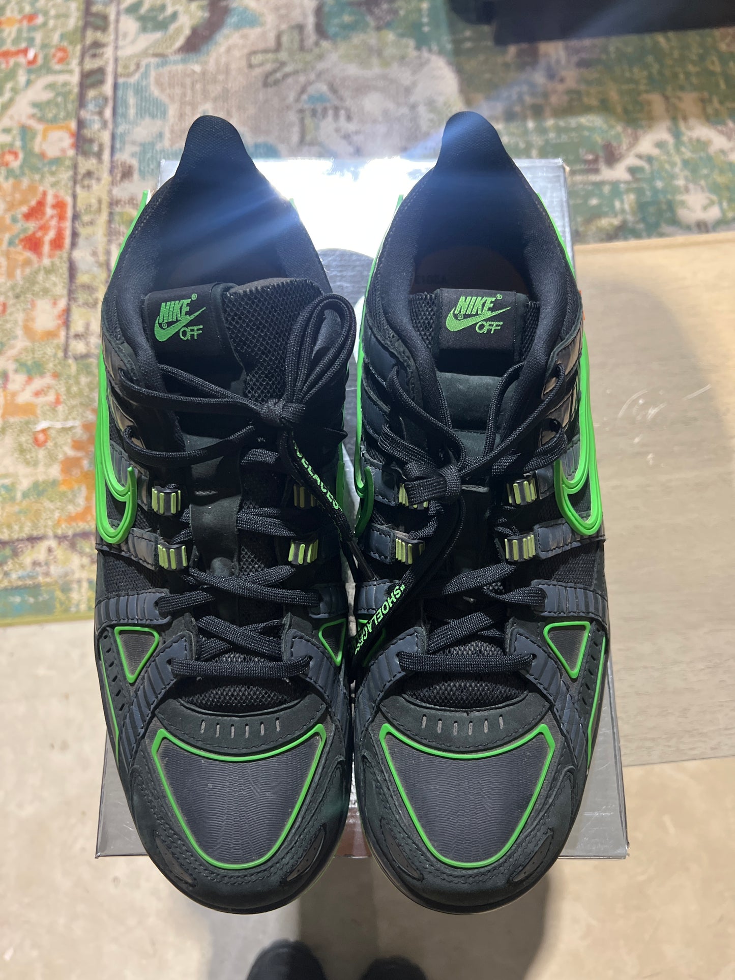 Nike offwhite rubber dunk green used sz 13
