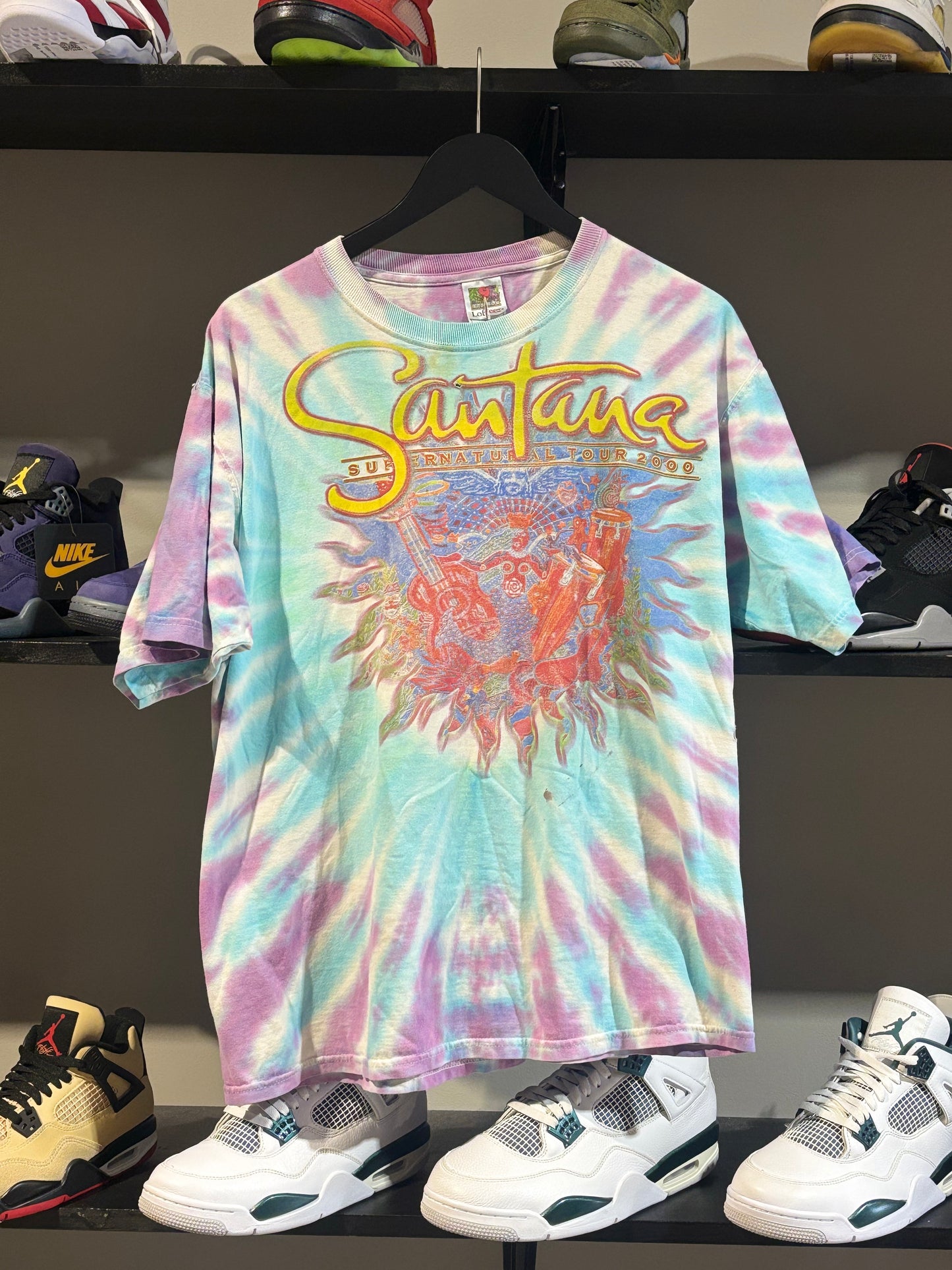 Vintage Santana Tye Dye Tee Sz L