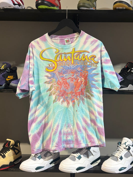 Vintage Santana Tye Dye Tee Sz L