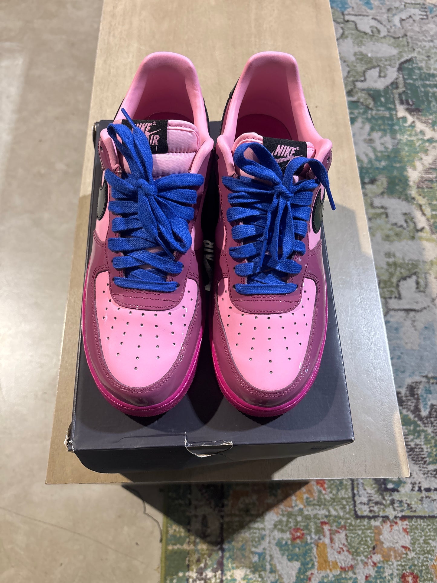 Patent Af1 Pink/Blue Used Sz 9.5