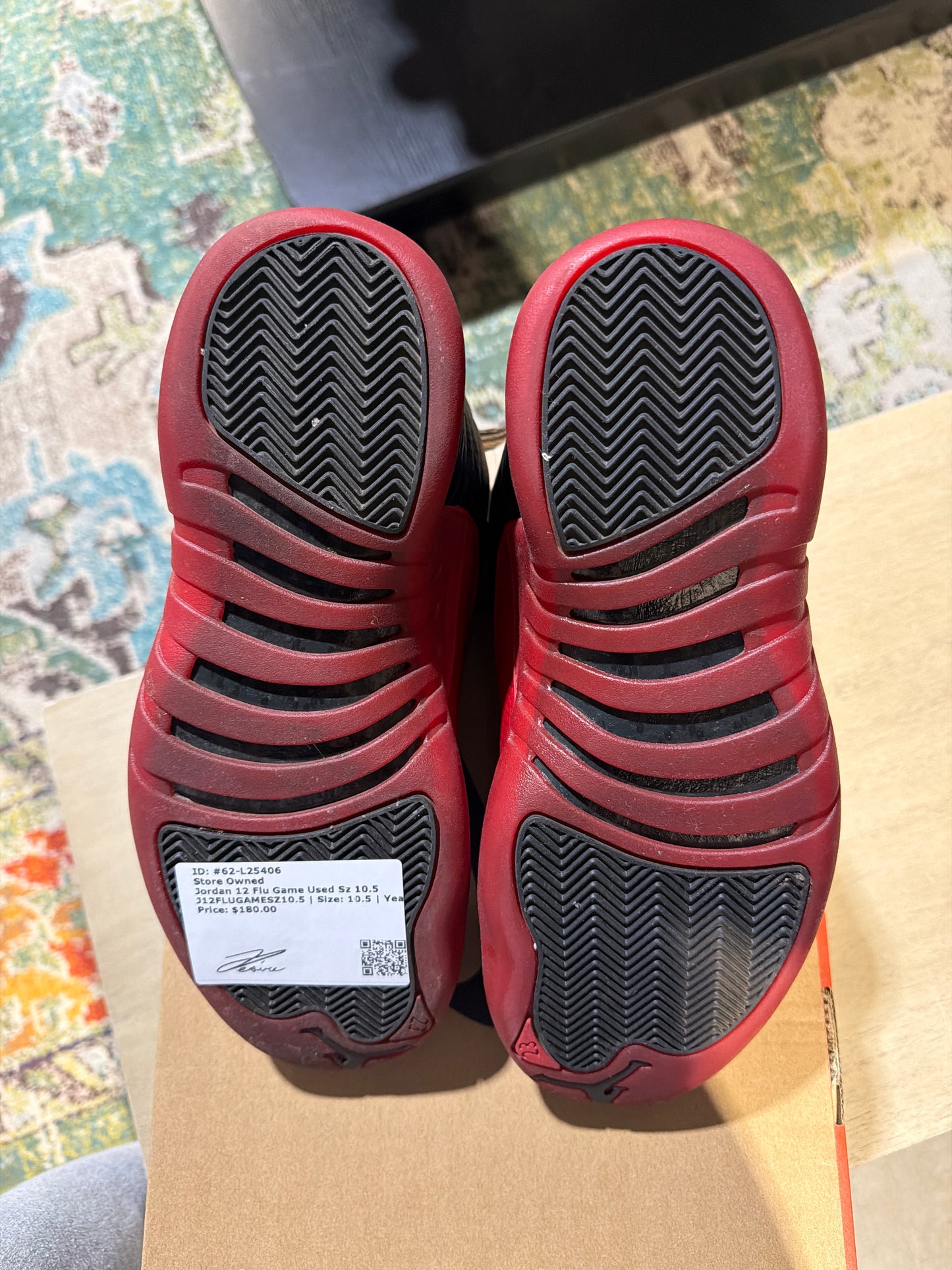 Jordan 12 Flu Game Used Sz 10.5