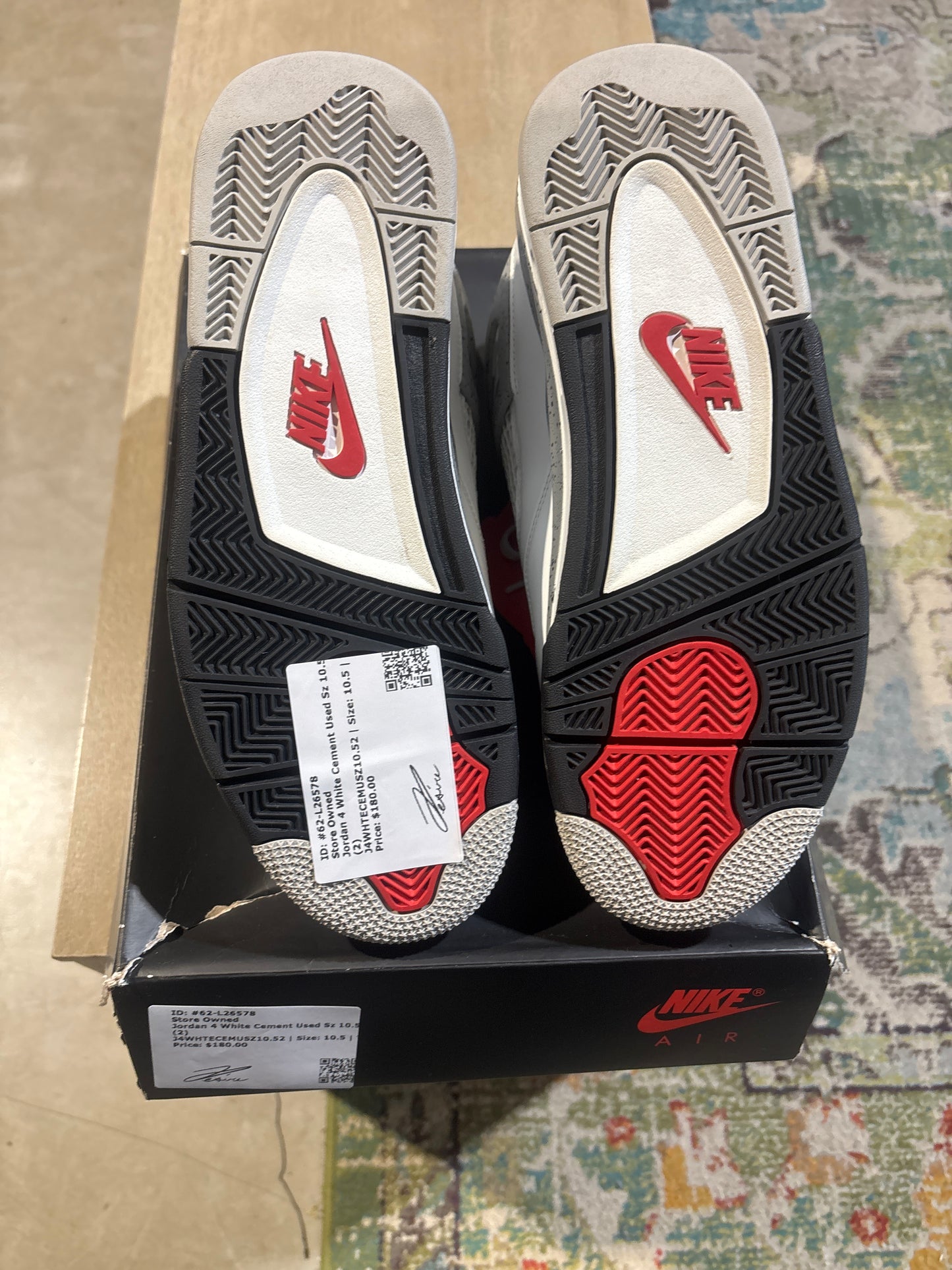 Jordan 4 White Cement Used Sz 10.5 (2)
