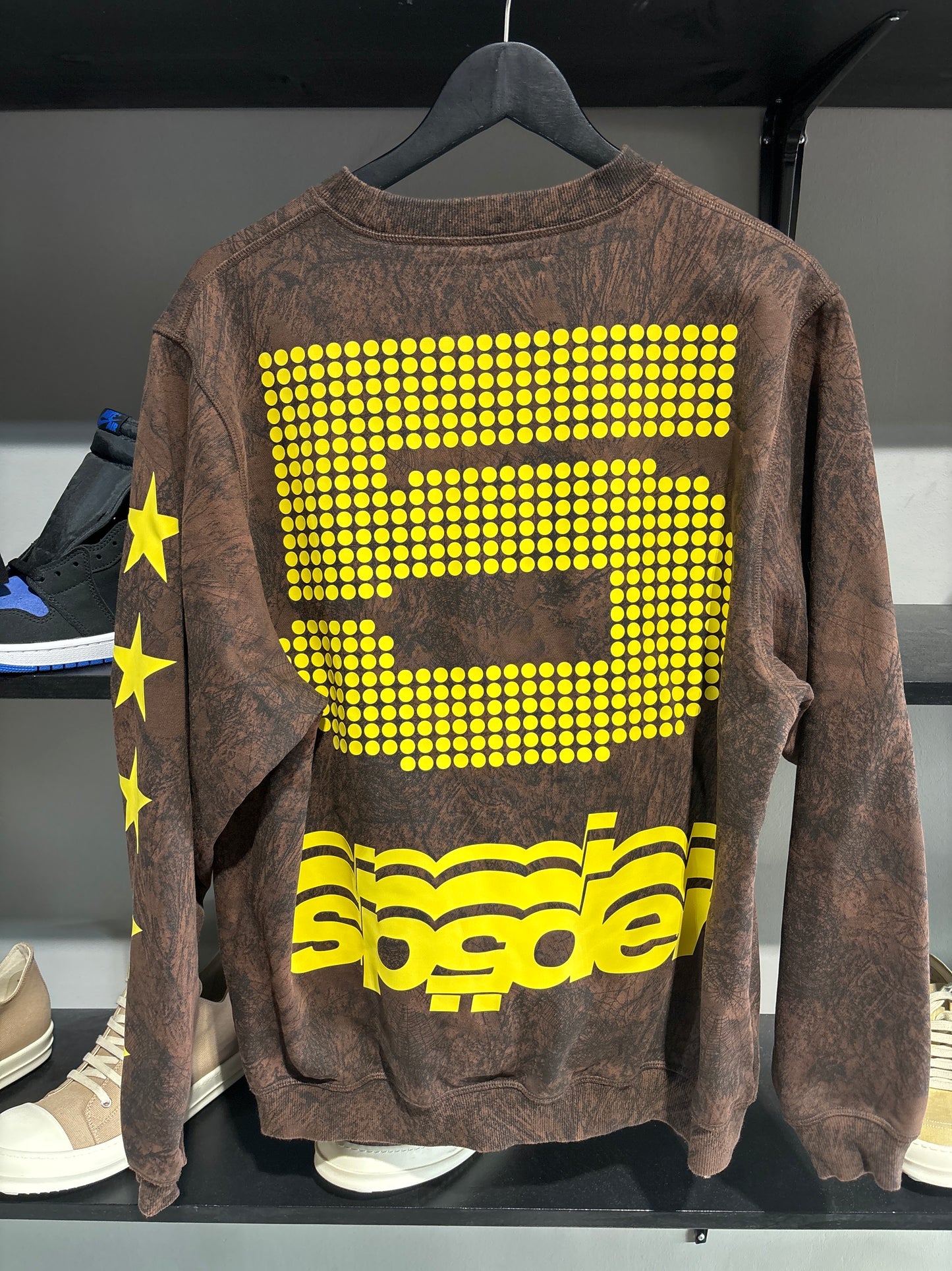 Sp5der Brown Camo CrewNeck