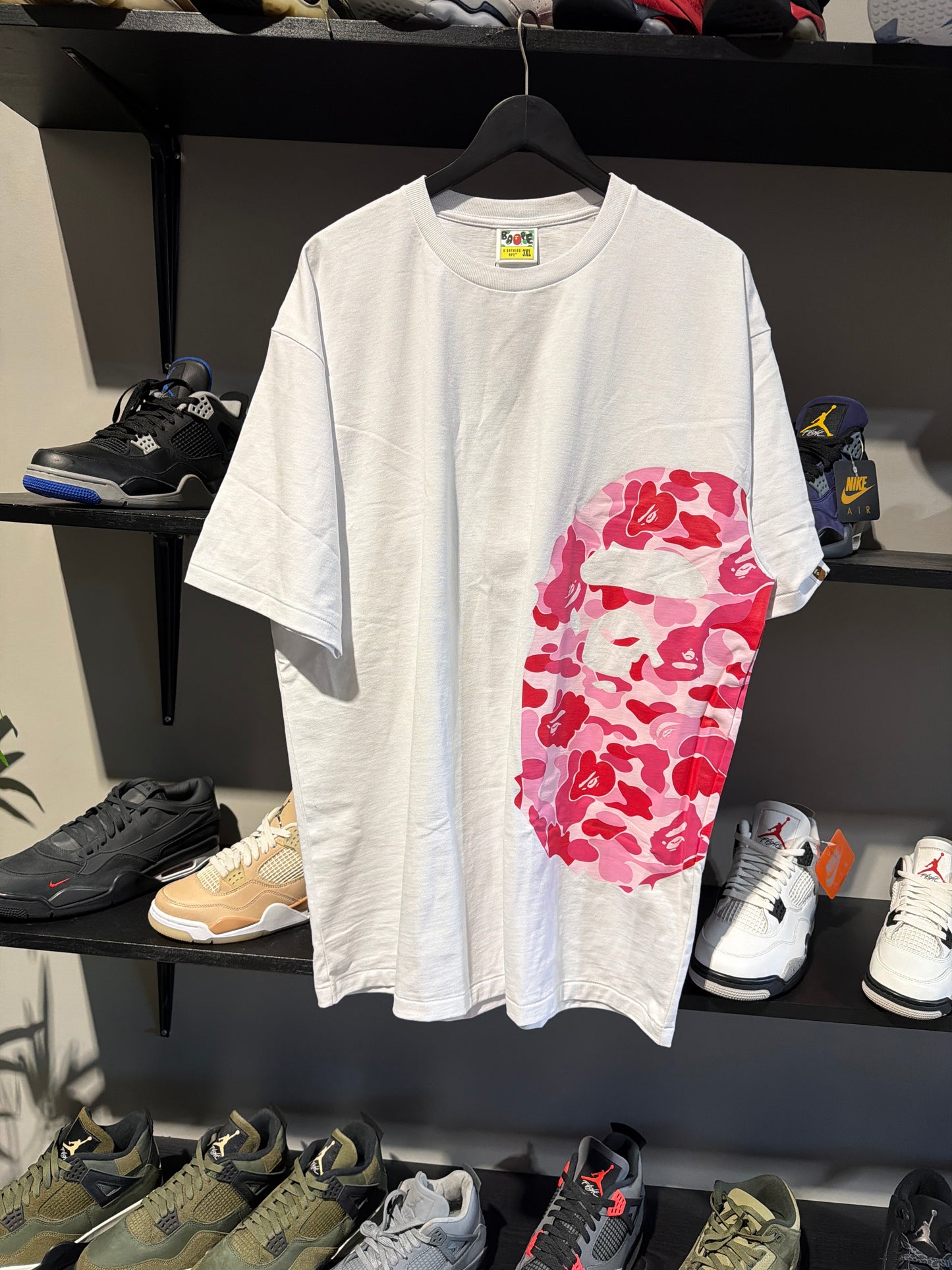Bape Pink White Big Head Tee Sz XXXL