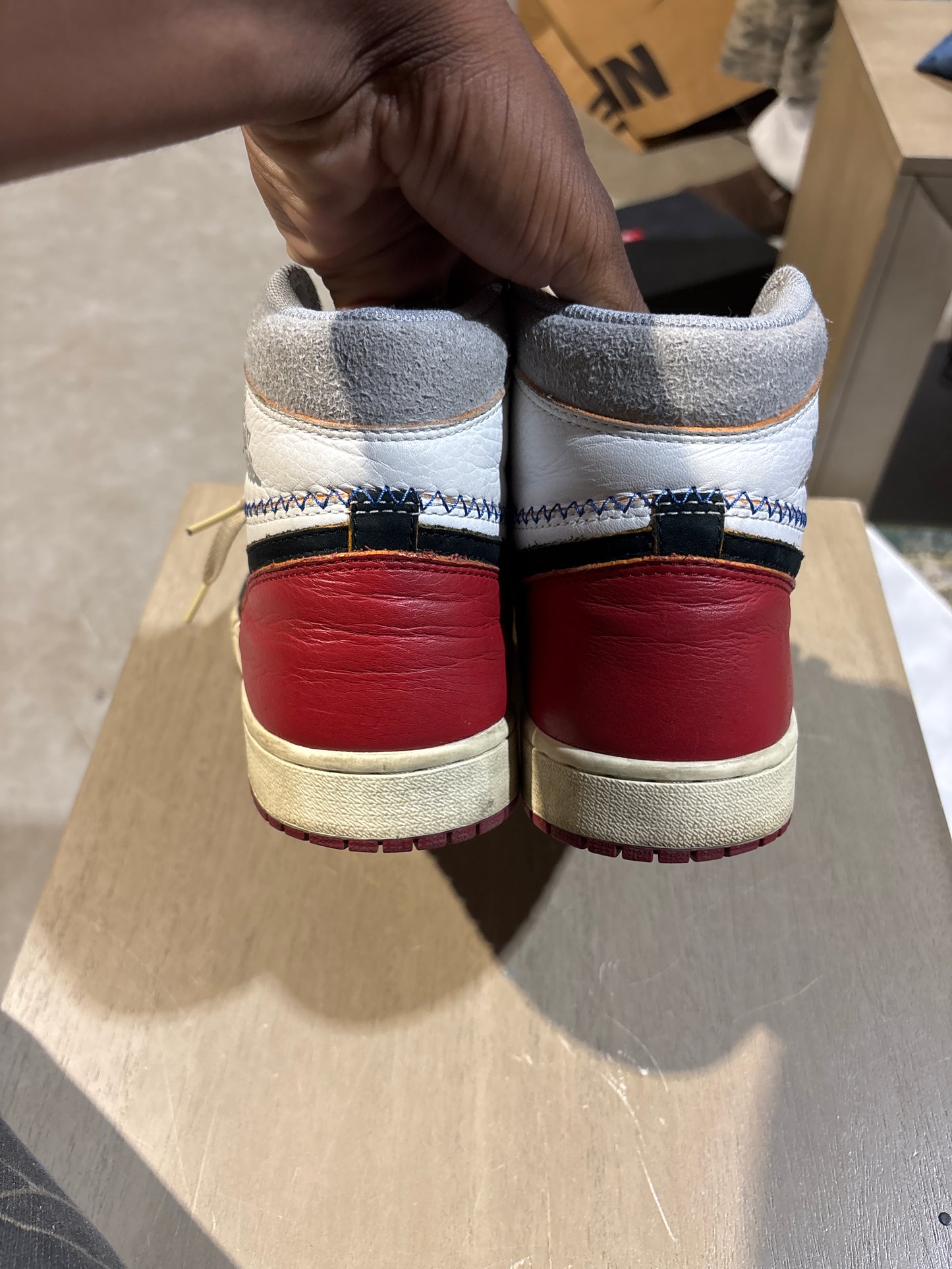 Jordan 1 Union Black Toe Sz 8.5 NB