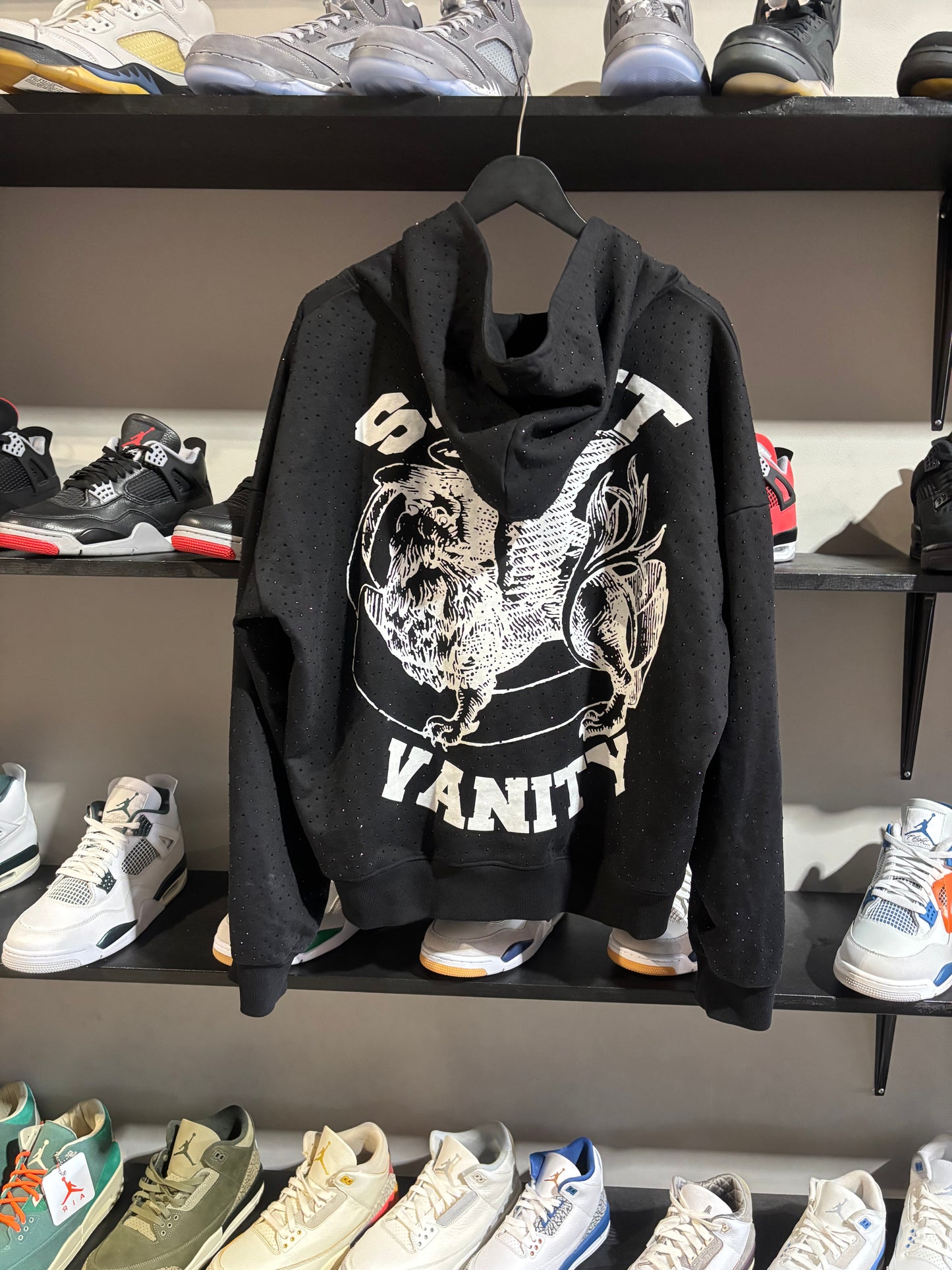 Saint Vanity Black/White Rhinestone SweatSuit Sz L