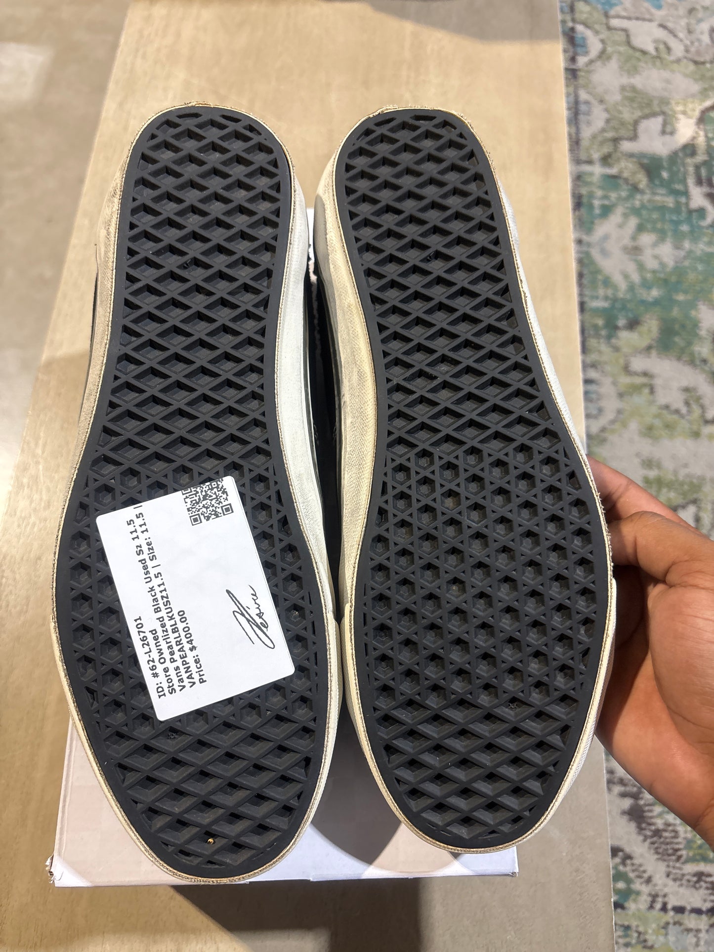 Vans Pearlized Black Used Sz 11.5