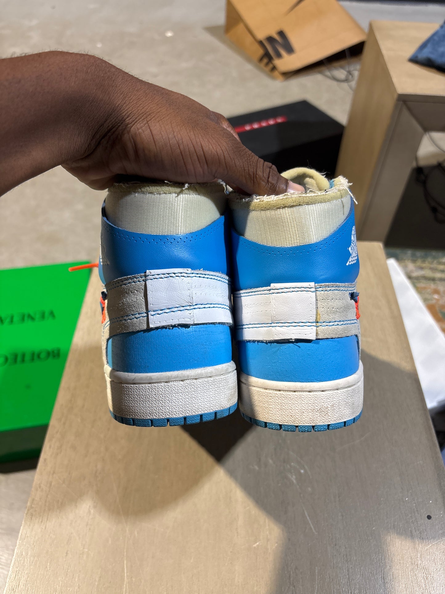 Jordan Off-White Unc Used Sz 8.5 NB