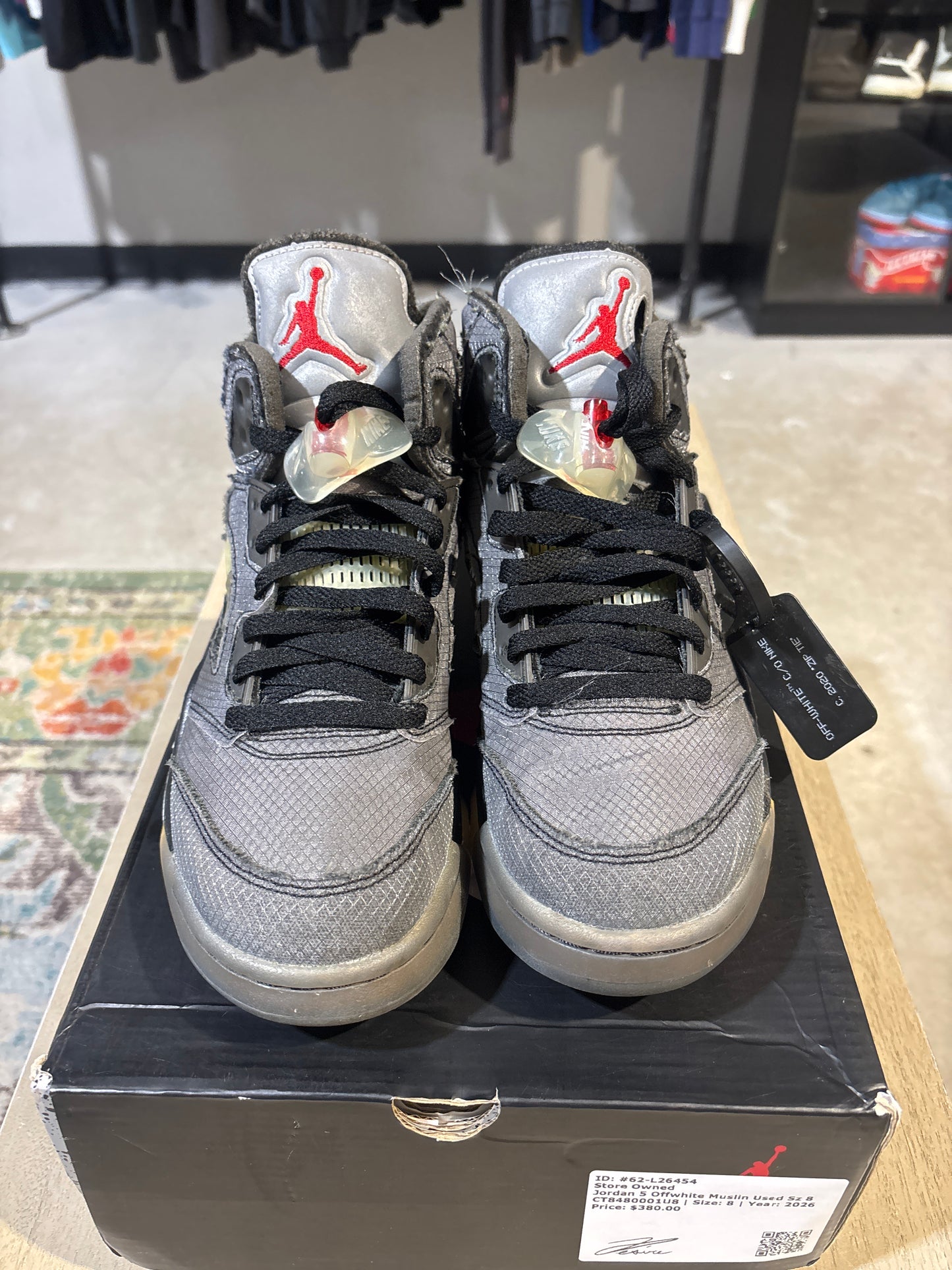Jordan 5 Offwhite Muslin Used Sz 8