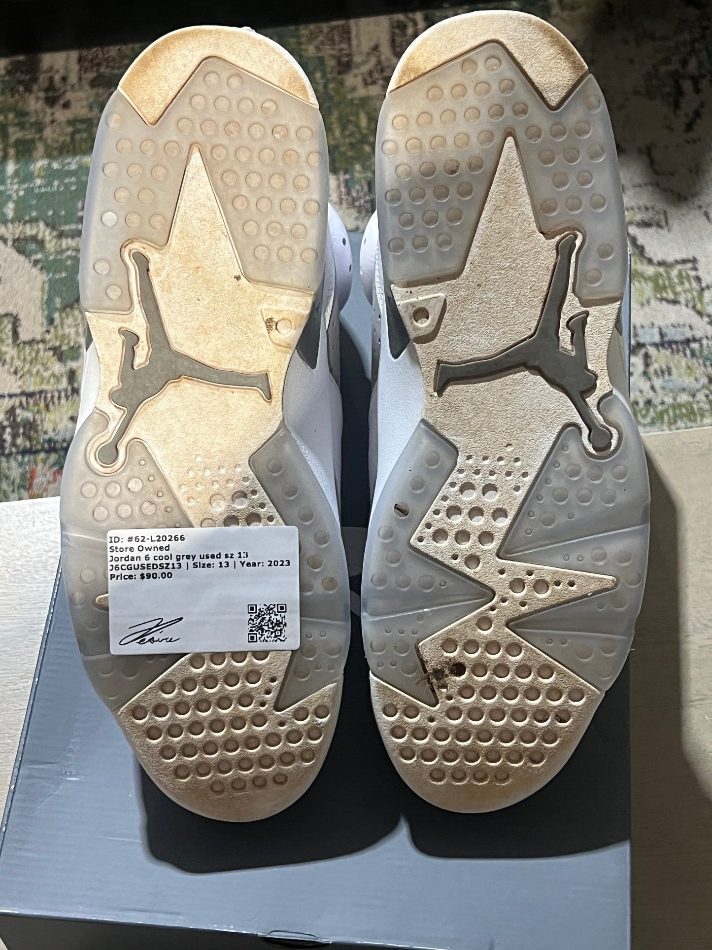 Jordan 6 cool grey used sz 13