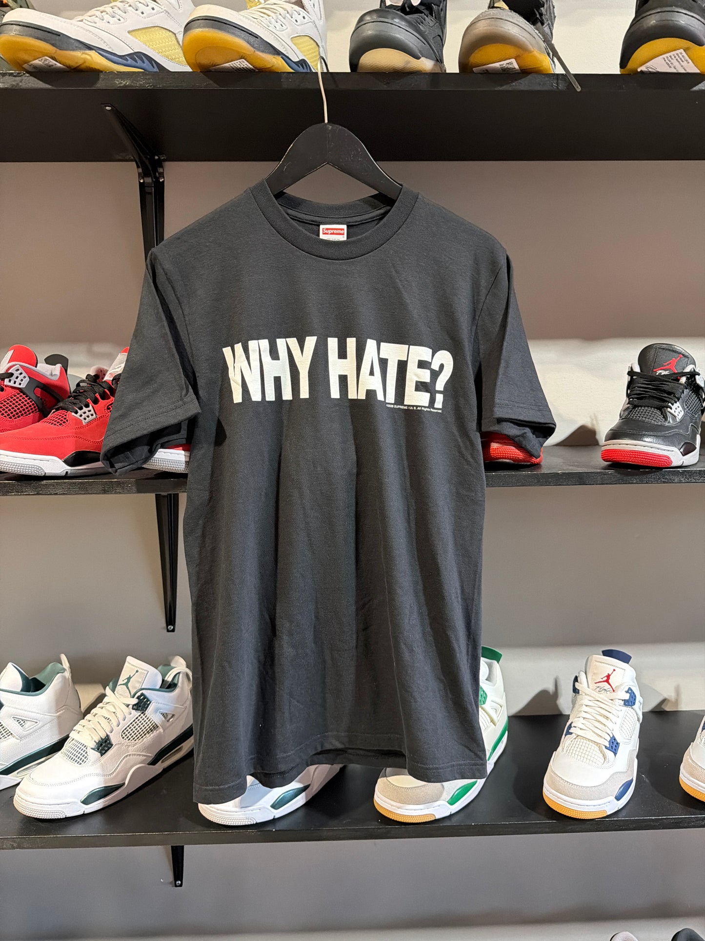 Supreme Why Hate? Black Tee