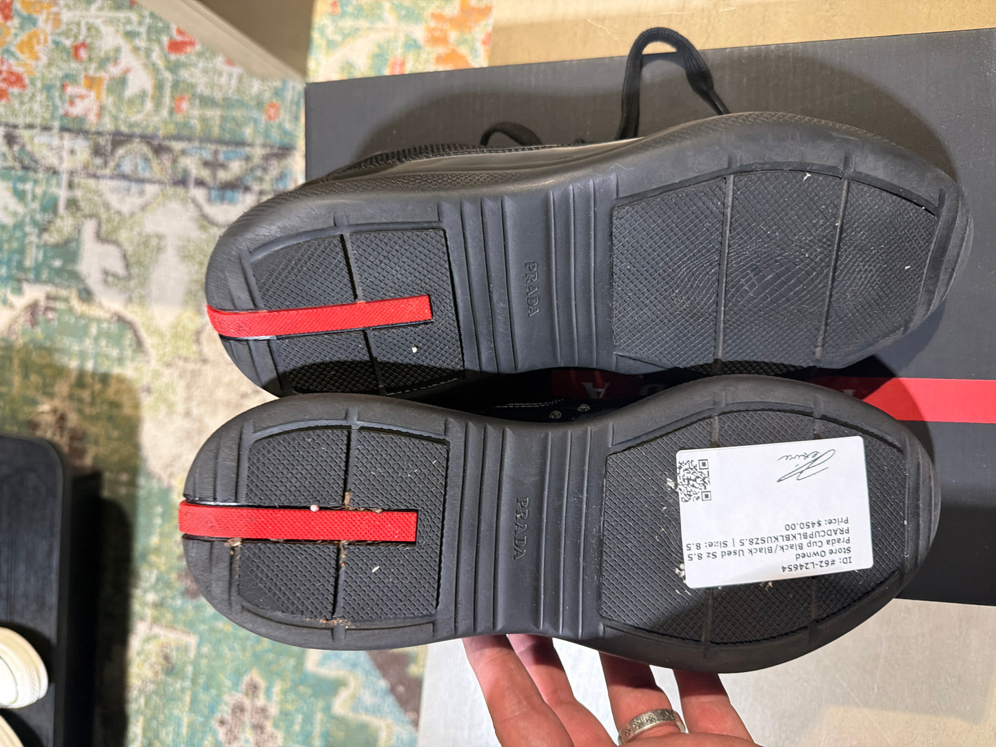 Prada Cup Black/Black Used Sz 8.5