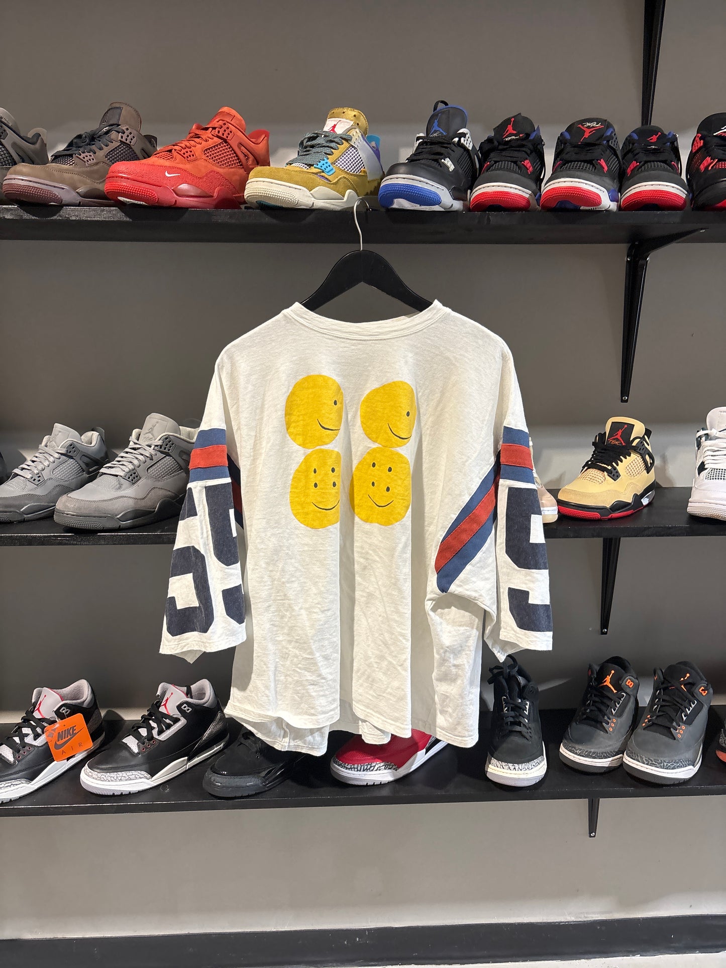 Kapital Smiley Oversized Jersey White Tee