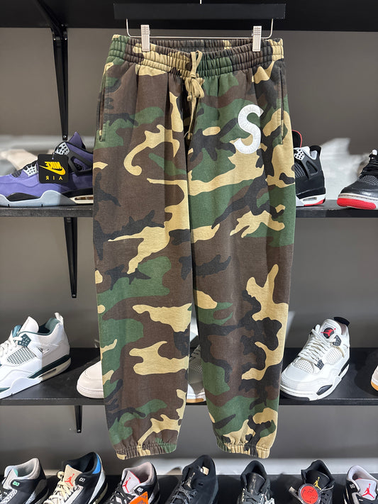 Supreme Big S Camo Sweats Sz Small
