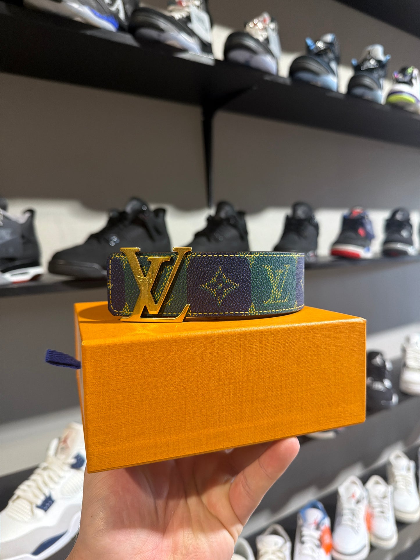 Louis Vuitton Purple/Green Monogram Belt