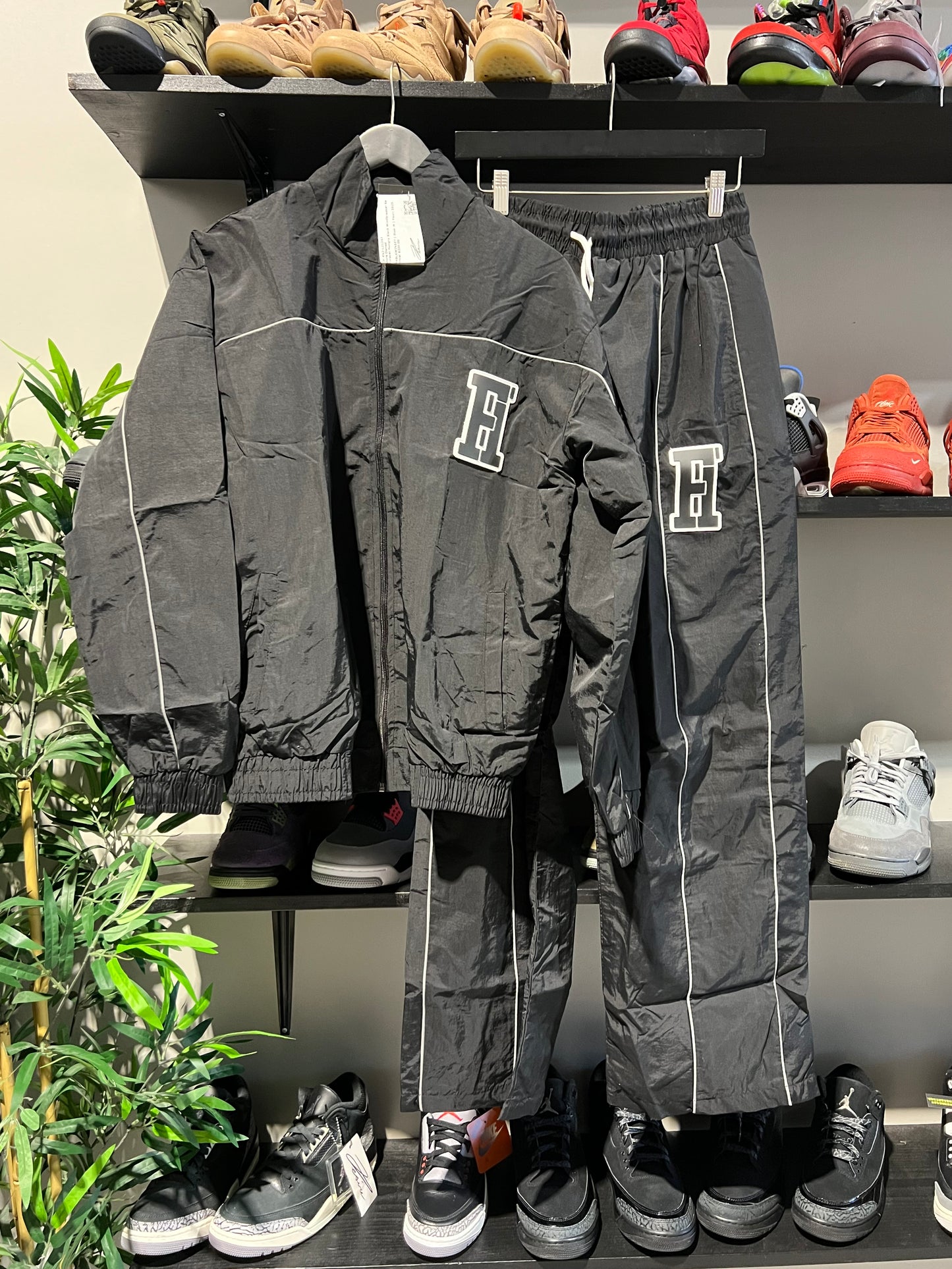 Forever Hungry Black Windbreaker Set