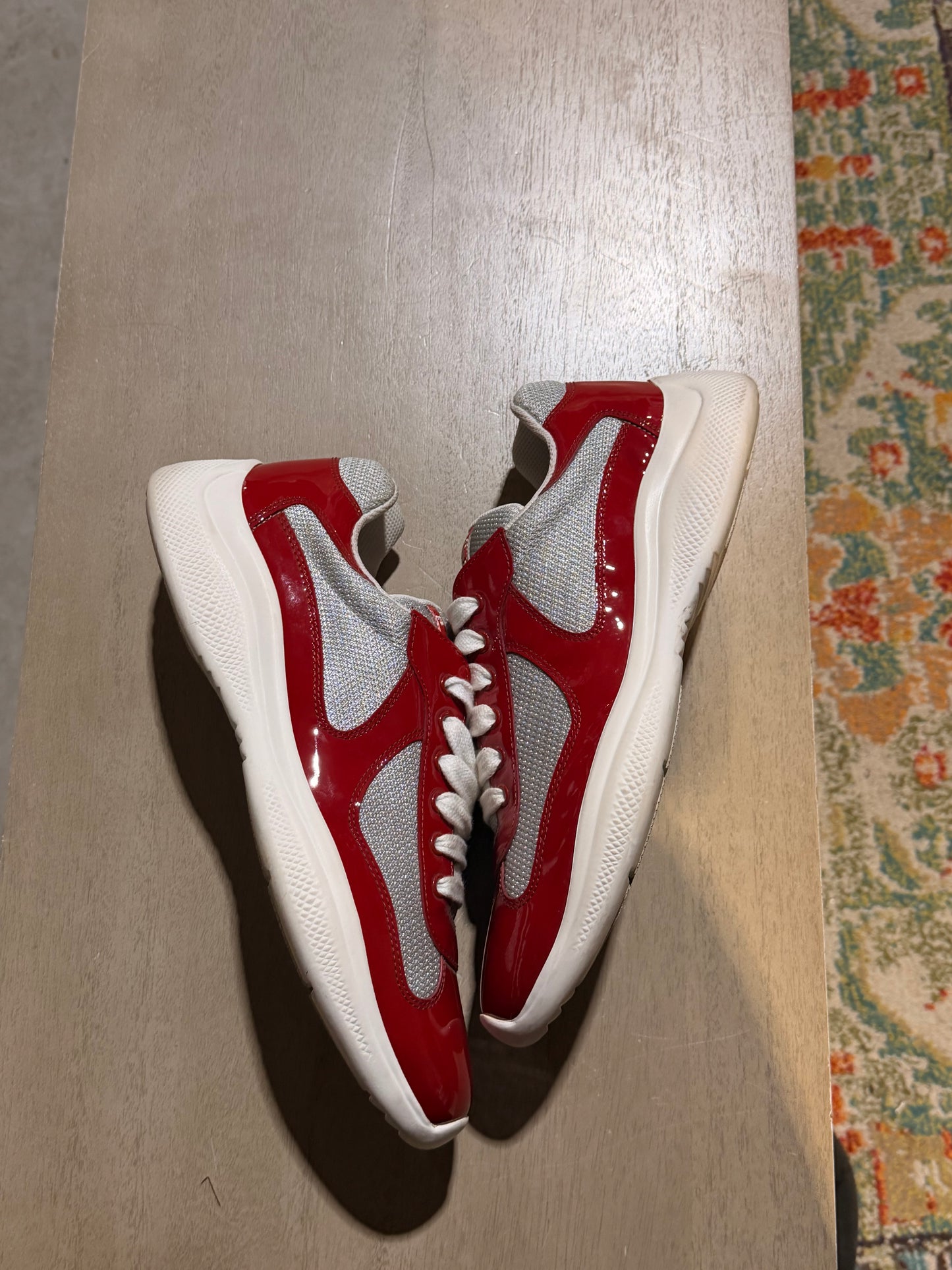 Prada Cup Red/White Used sz 9 NB