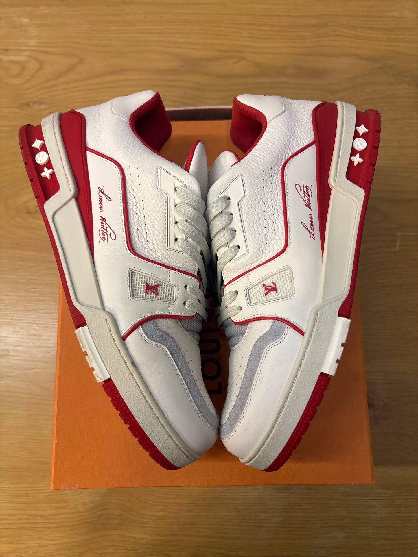 Louis Vuitton Trainer Low #54 Mini Monogram - Red Used