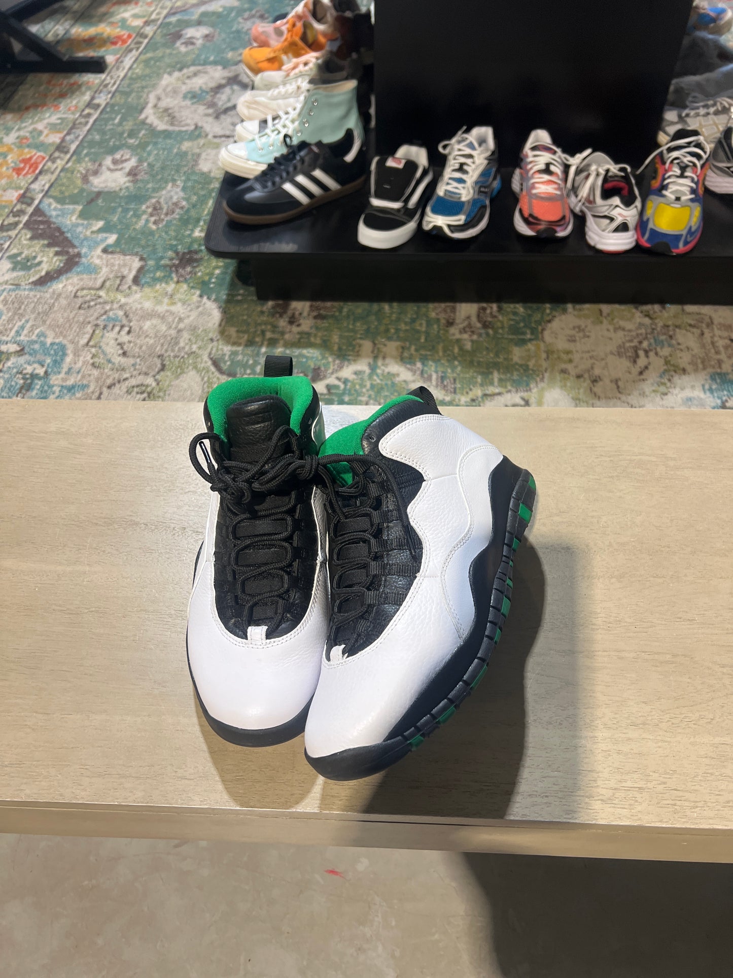 Air Jordan 10 Seattle Sonics Used Sz 8.5 NB