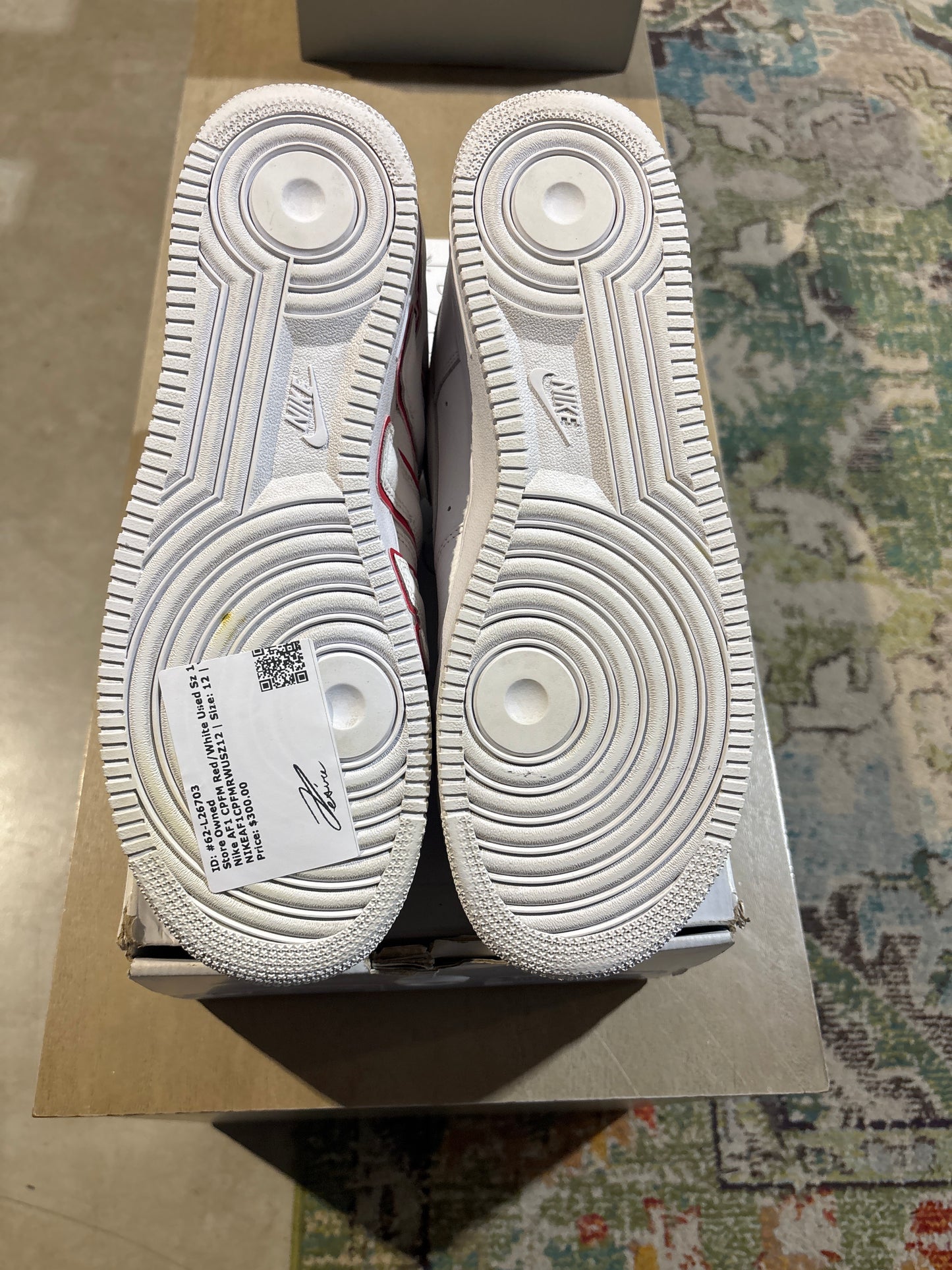 Nike AF1 CPFM Red/White Used Sz 12