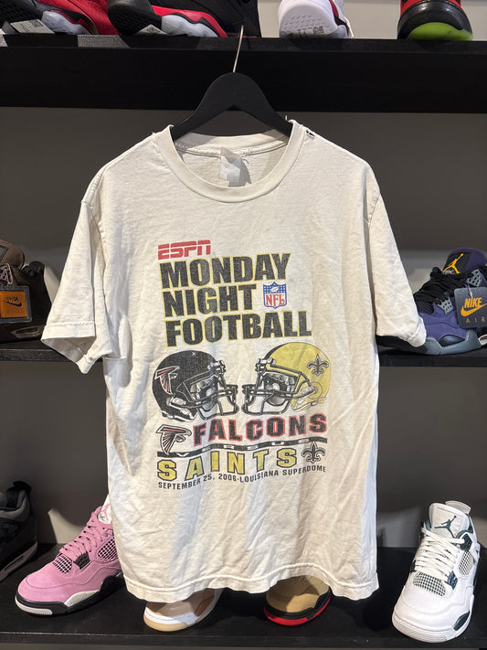 Vintage MNF Falcons Saints Tee Sz L