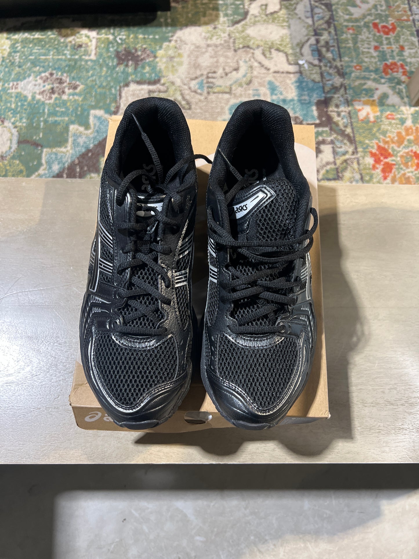 ASICS gel kayano 14 black used sz 10